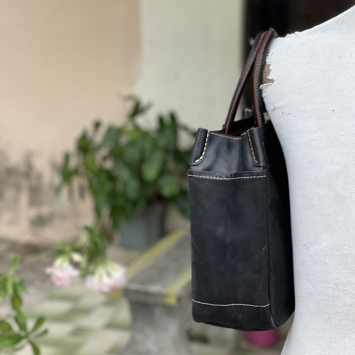 Canvas × Japanese Brand × Vintage Vintage Kinosho Hampu Canvas Small Canvas Tote Size ONE SIZE - 3 Thumbnail