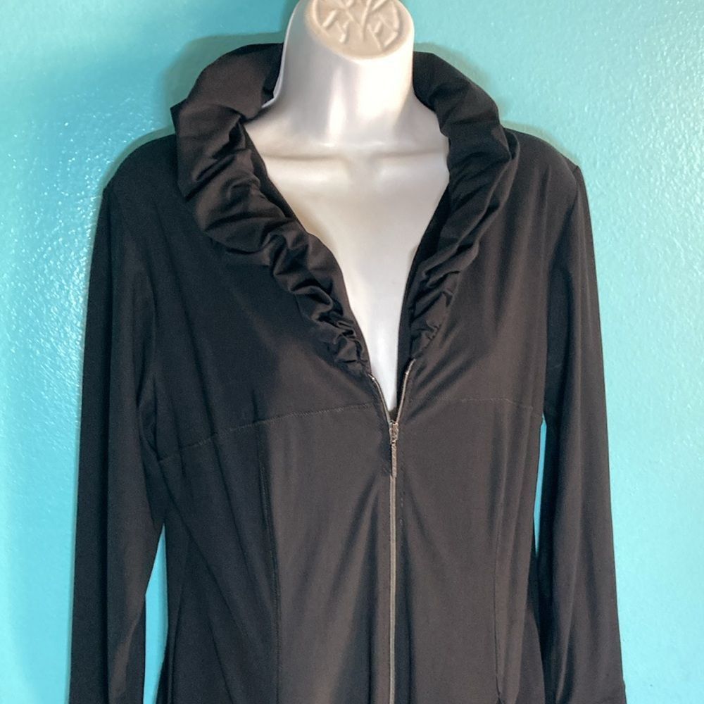 Au Courant Paris Sun Light Paris T4 Black Avant Garde Jacket Size M Zip Front Size M / US 6-8 / IT 42-44 - 10 Thumbnail
