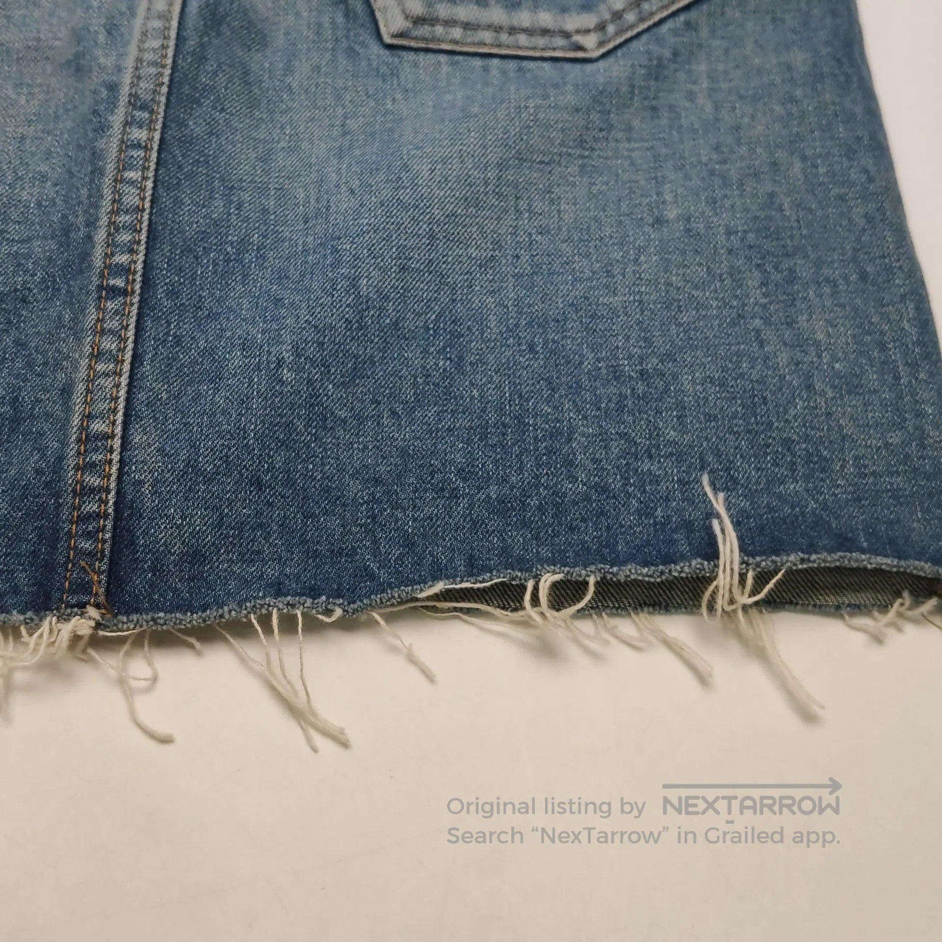 Celine Celine Blue Denim High Waist Skirt. Size 28" / US 6 / IT 42 - 7 Thumbnail