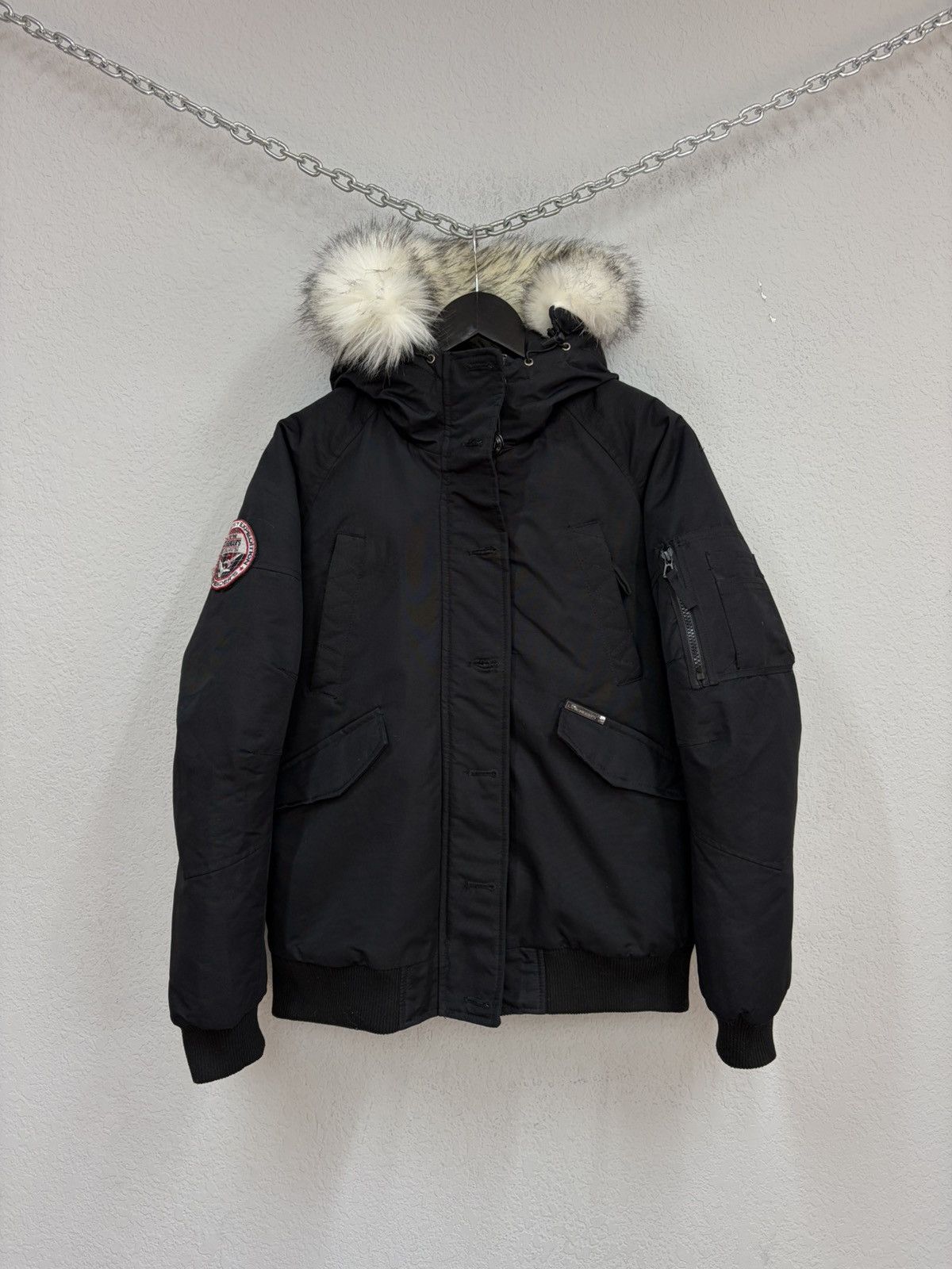 If Six Was Nine Vintage Rick Owens Vibe Black Bomber Jacket Faux Fur Collar Size US M / EU 48-50 / 2 - 14 Thumbnail
