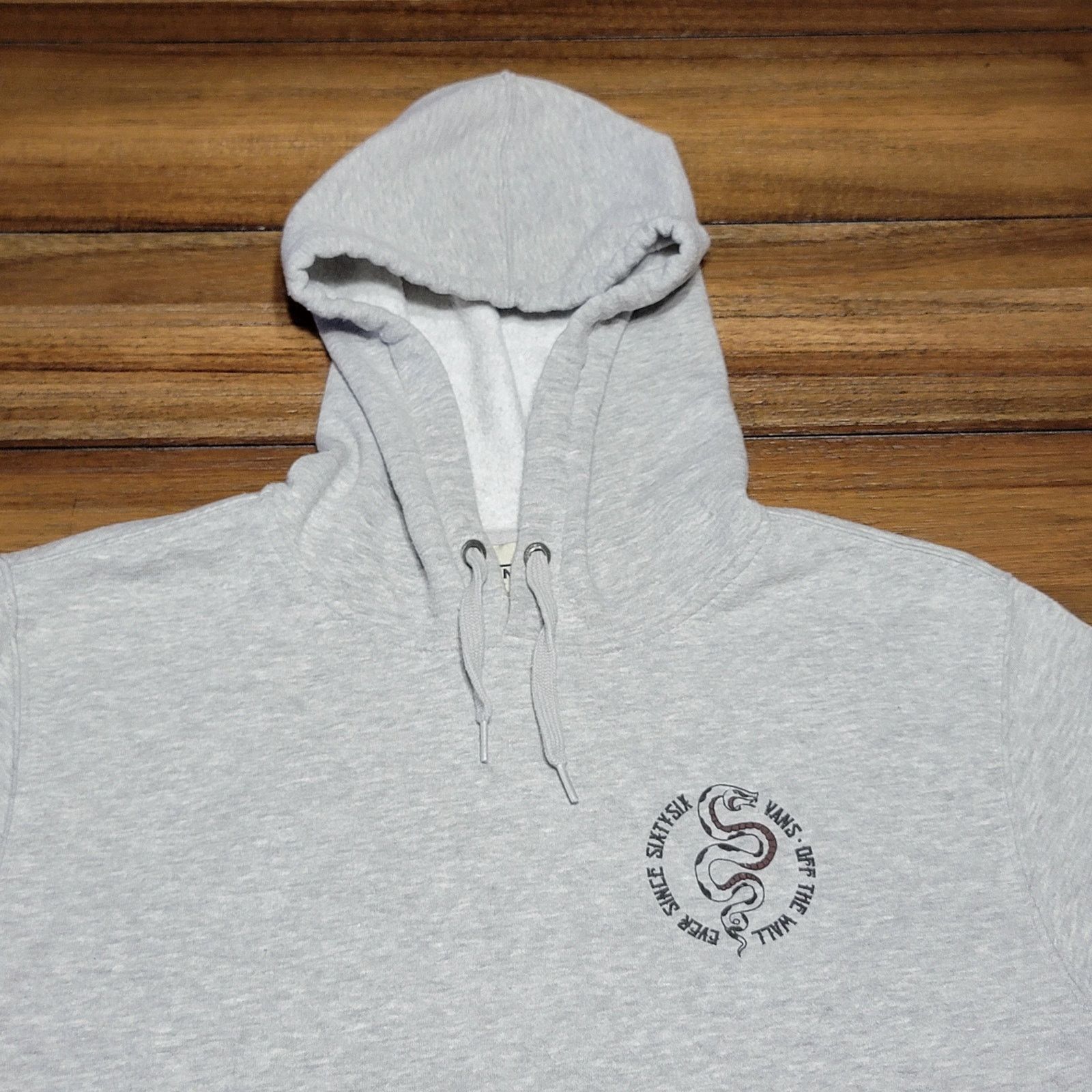 Vans VANS LS Grey Unisex Hoodie Snake Graphic - Size Medium Size US M / EU 48-50 / 2 - 4 Thumbnail