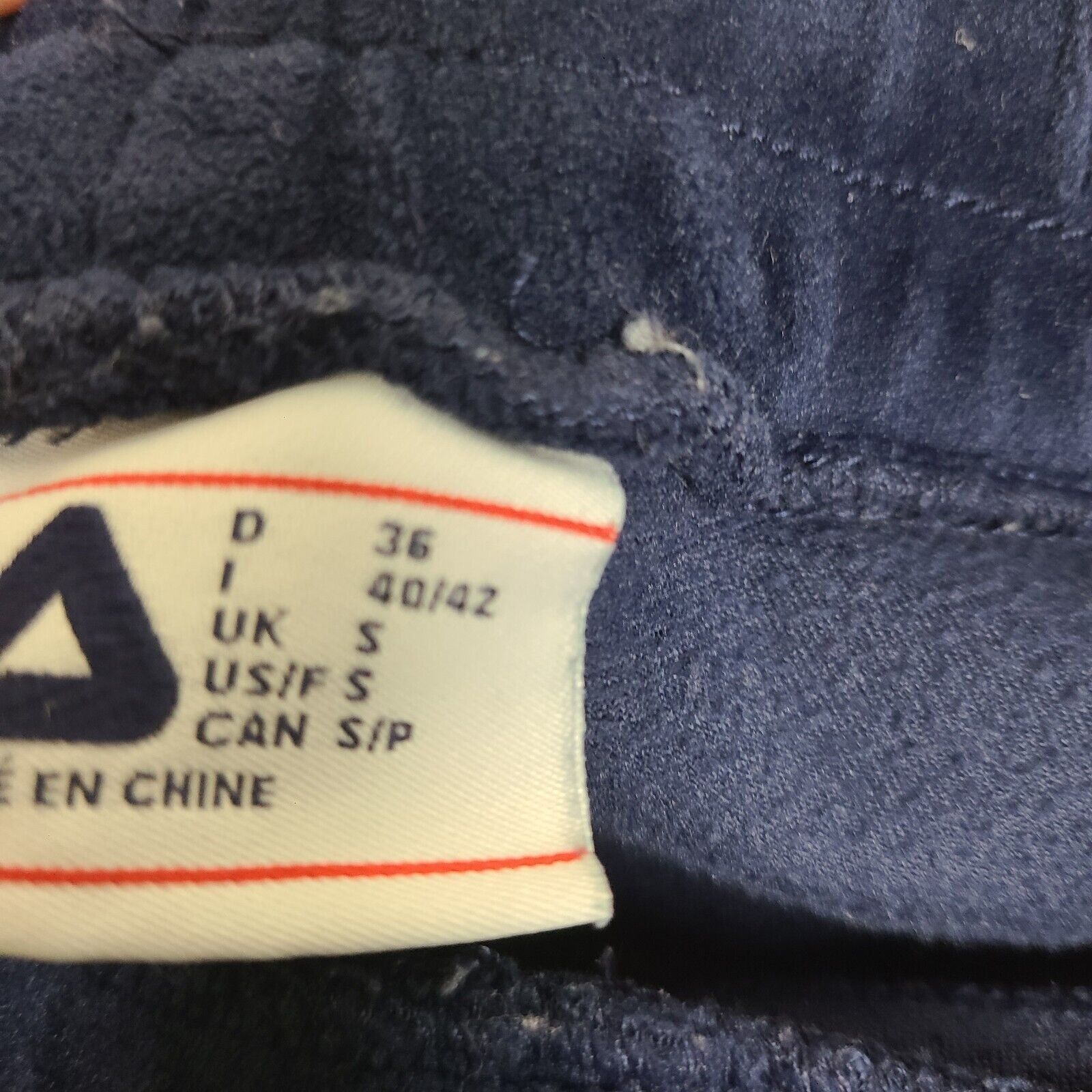 Fila Fila Joggers Women’s Small Navy Blue Velour Velvet Logo Swea Size 29" - 4 Thumbnail
