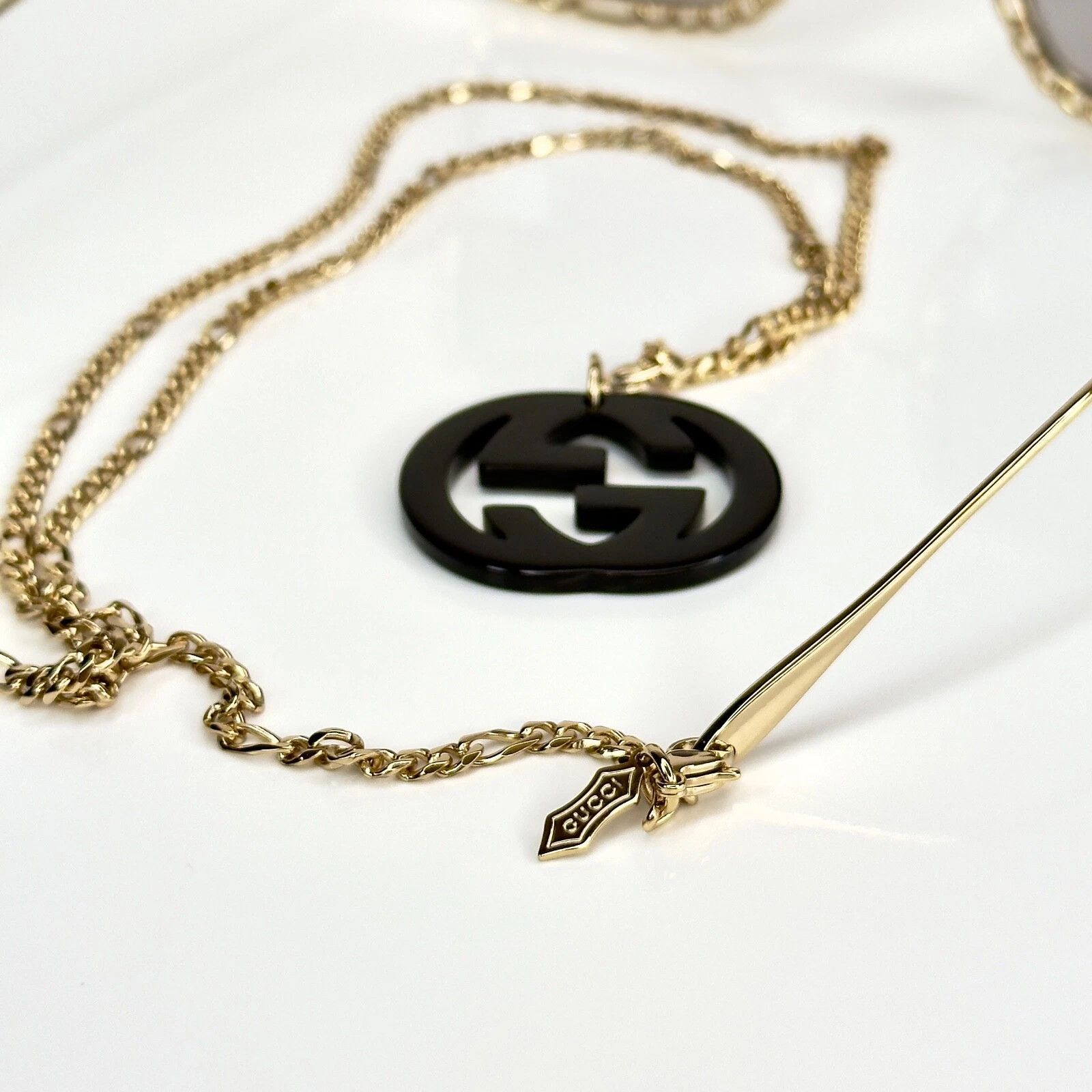 Gucci GUCCI GG1033S 1033 Gold Detachable Chain Necklace GG 002 Size ONE SIZE - 7 Thumbnail