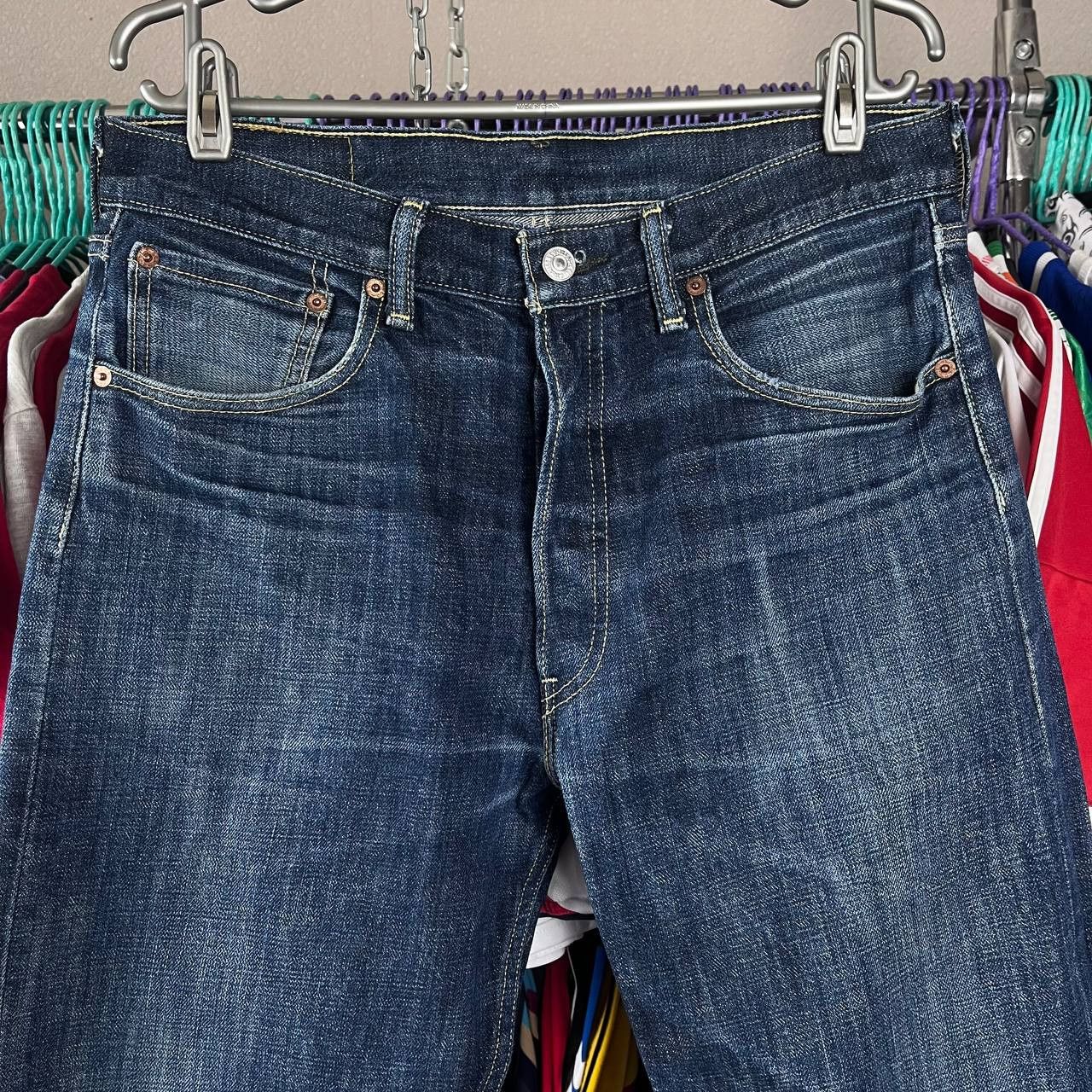Levi's Levis 501xx Faded Distressed Denim Pants Made in Mexico Size US 34 / EU 50 - 8 Thumbnail