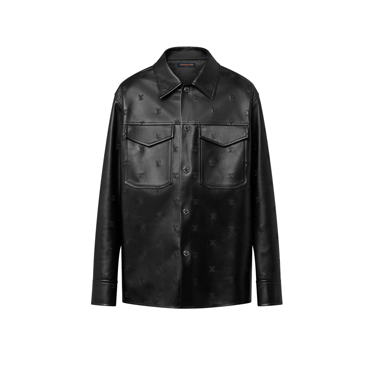 Louis Vuitton LOUIS VUITTON JACKET LEATHER MONOGRAM VARSITY DENIM ...