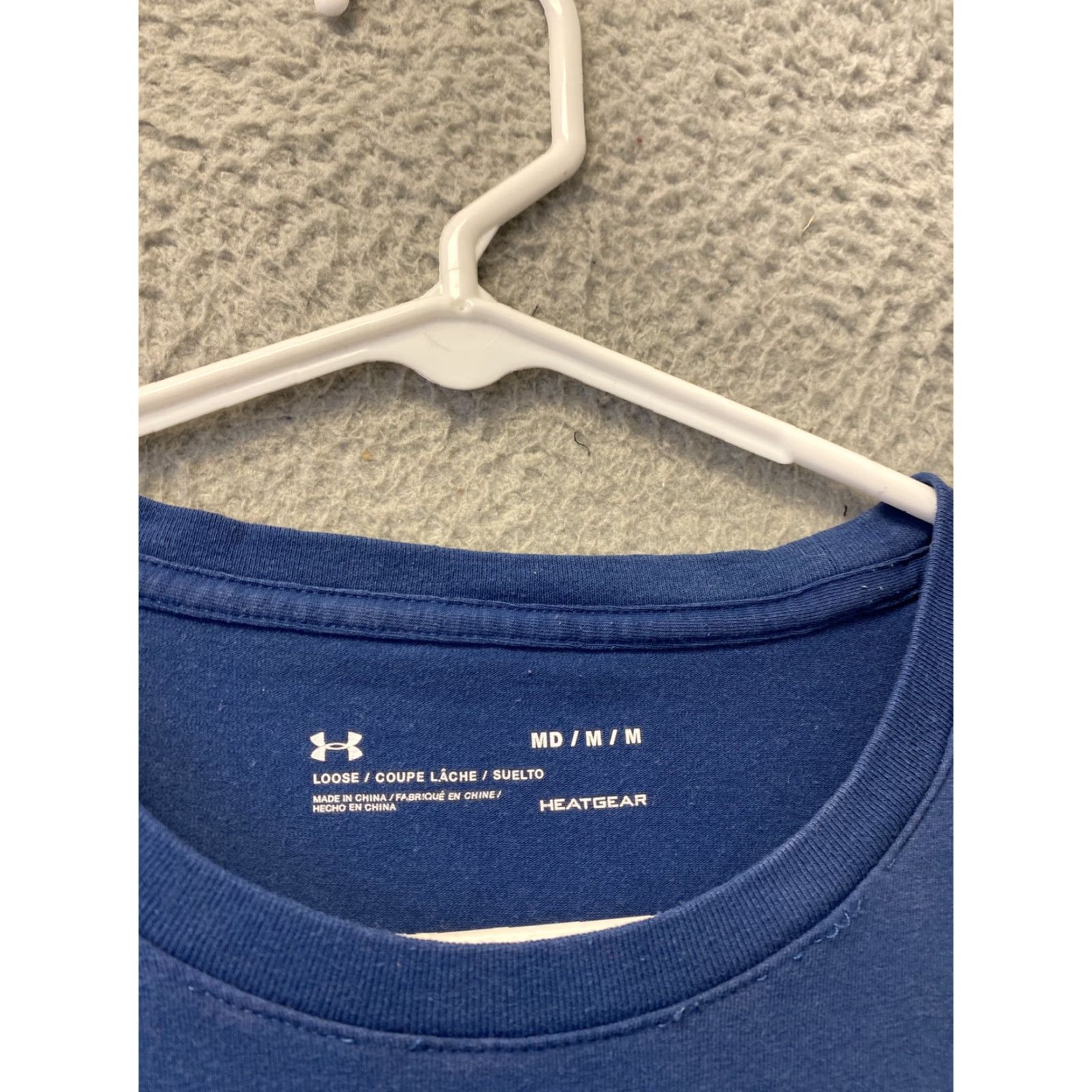Under Armour Under Armour Men's T-Shirt M Blue HeatGear Flag Graphic Short Sleeve Crew Neck Athletic Fit Size US M / EU 48-50 / 2 - 4 Thumbnail