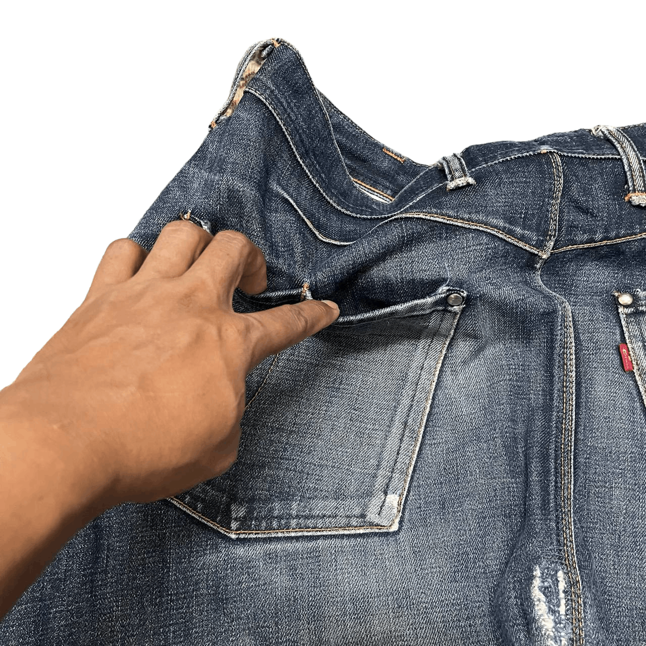 Edwin Vintage Edwin E Function Thrashed Denim Jeans Size US 34 / EU 50 - 17 Thumbnail