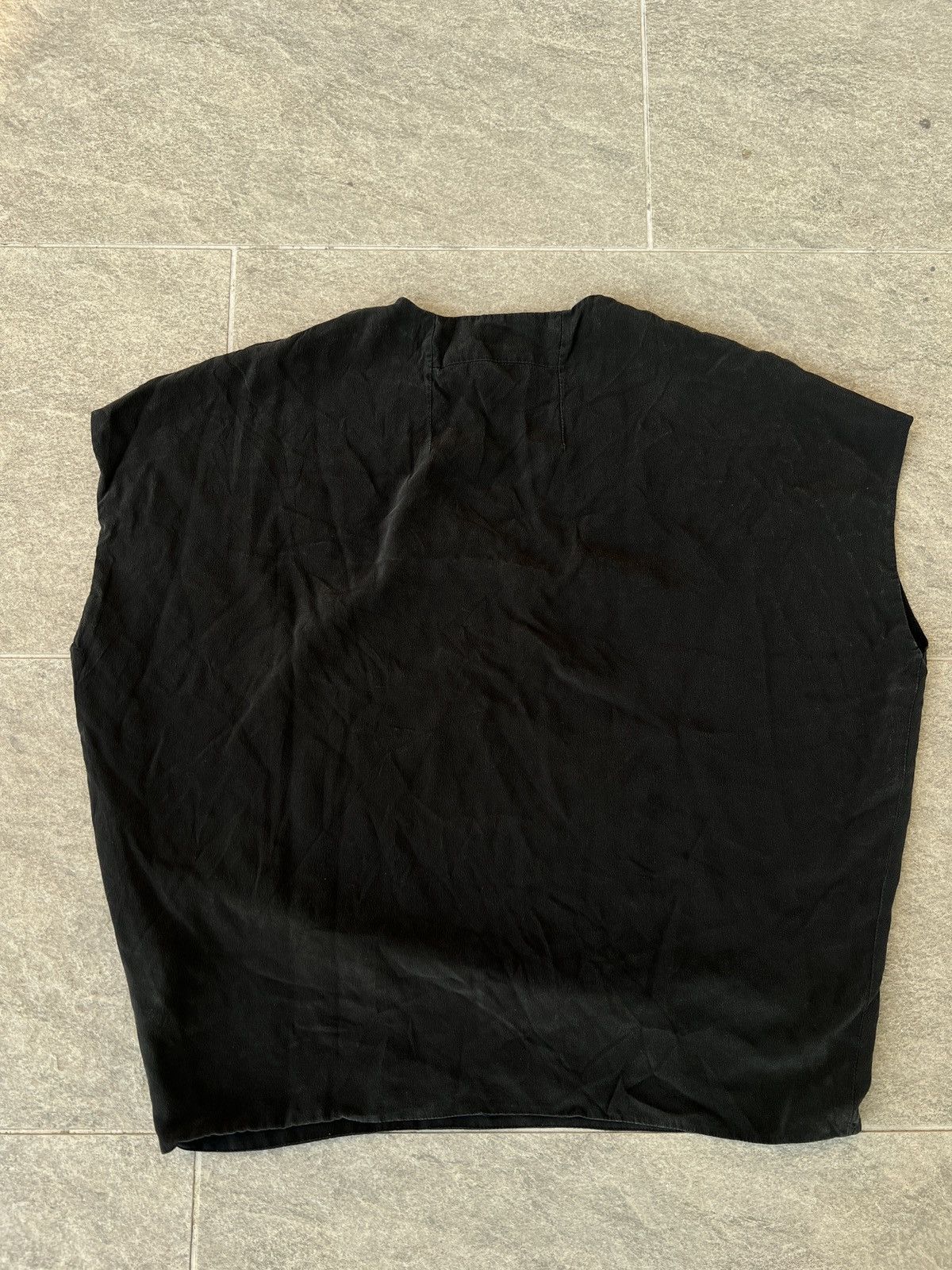 Hermes Rare Vintage Hermès Paris Black Silk Sleeveless Top – France Size S / US 4 / IT 40 - 5 Thumbnail