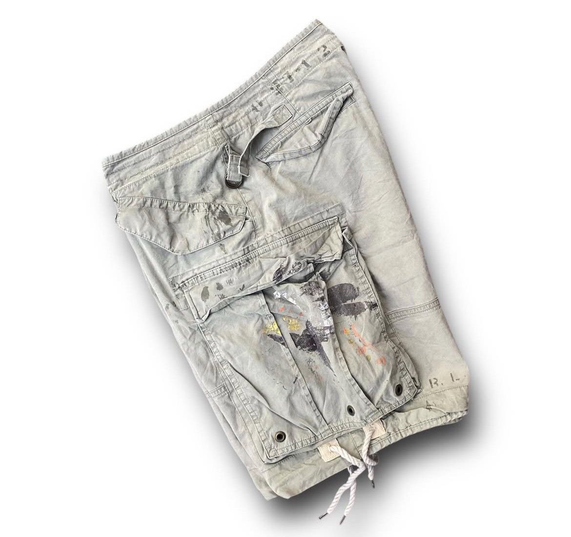 Polo Ralph Lauren 2000s Polo Ralph Lauren Splatter Camp Cargo Short Pants Size US 32 / EU 48 - 3 Thumbnail