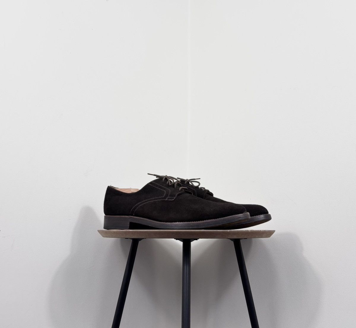 Heinrich Dinkelacker Heinrich Dinkelacker Men’s Dark Brown Suede Leather Shoes Size US 12 / EU 45 - 1 Thumbnail