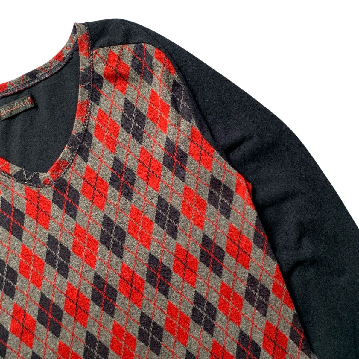 Morgan Homme Vintage morgan homme v-neck sweater with argyle pattern Size US M / EU 48-50 / 2 - 2 Thumbnail
