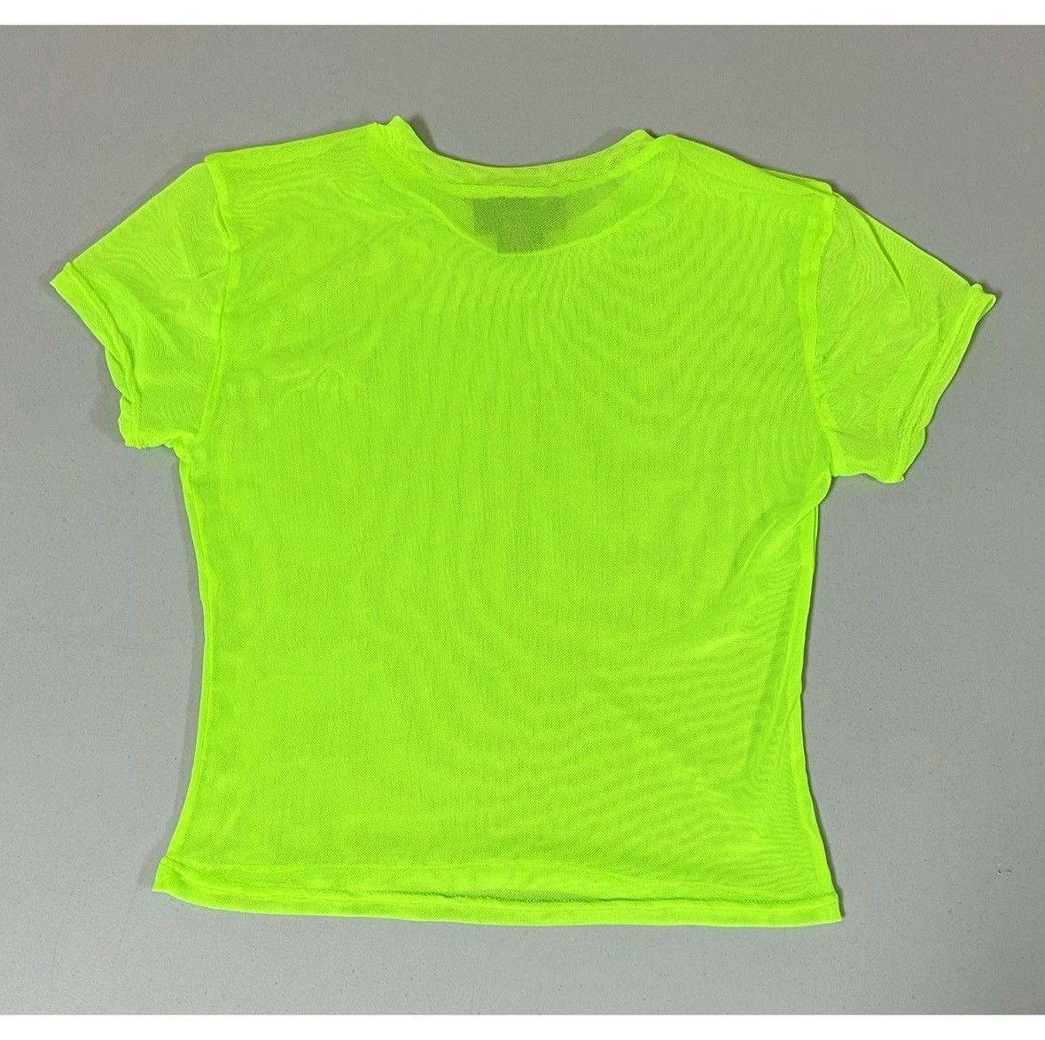 PRINCESS POLLY Just Polly Lime Green Neon Mesh Tee T-Shirt Crop Top XS 💚 Size XS / US 0-2 / IT 36-38 - 5 Thumbnail