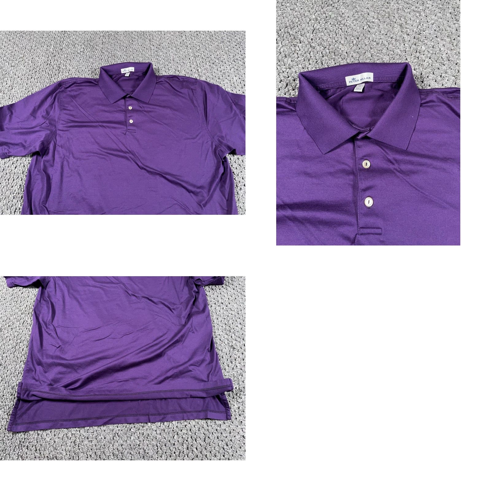 Peter Millar Peter Millar Shirt Adult XL Purple Cotton Polo Golf Preppy Classic Mens Size US XL / EU 56 / 4 - 8 Thumbnail
