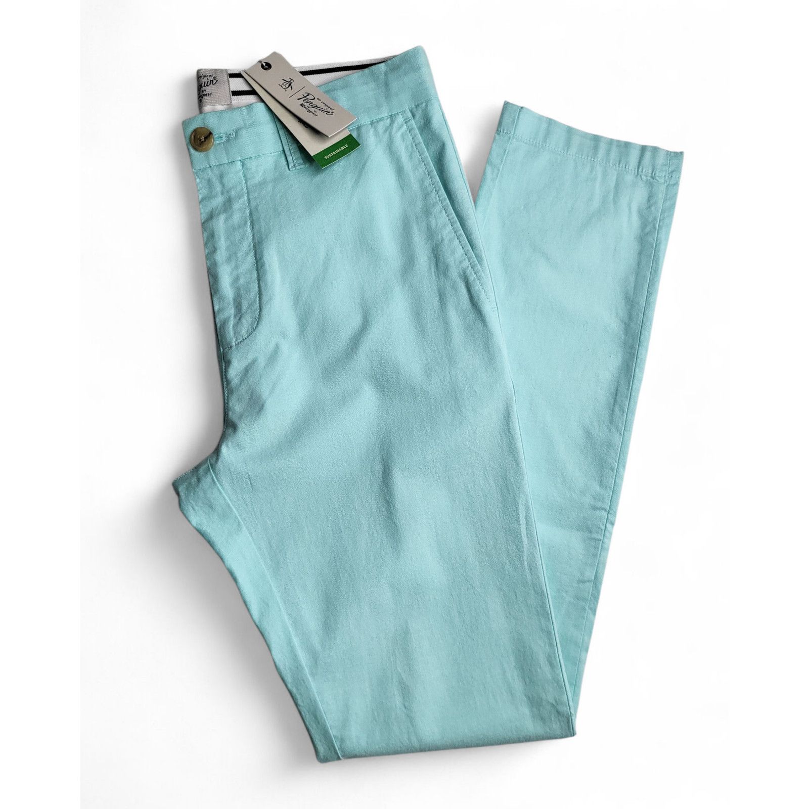 Original Penguin NWT Original Penguin INStretch Chino Pants Aruba Blue 29x32 Size US 29 - 1 Thumbnail
