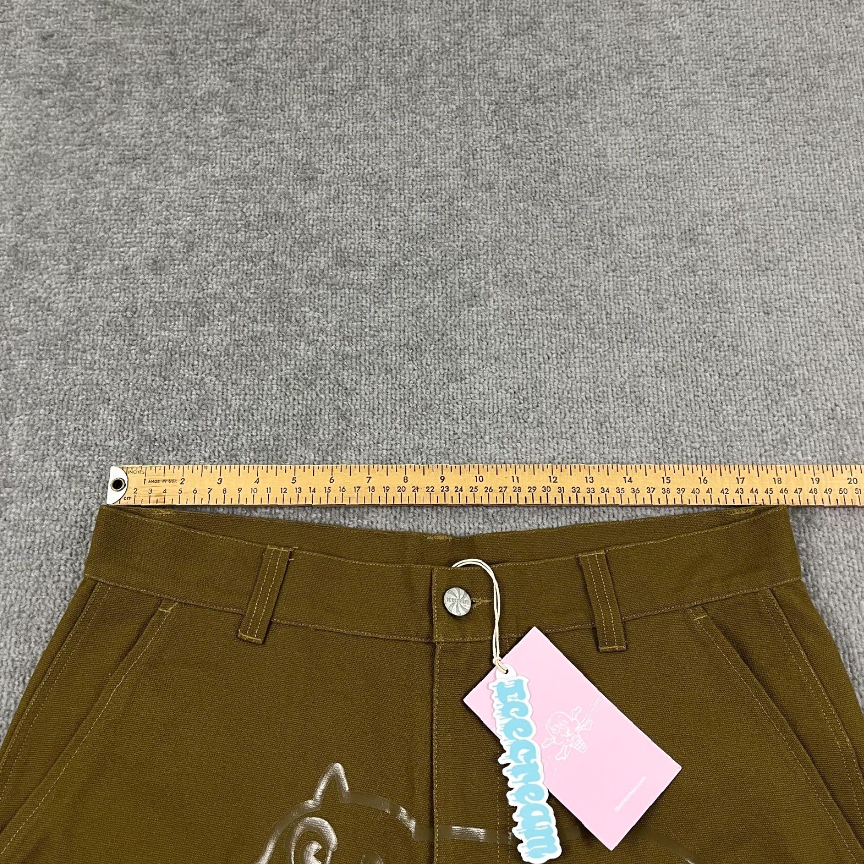 Vintage BBC Icecream Pants Mens 34 x 30 Canvas Olive Green Streetwear Straight Leg Workwear Regular 34 30 Green Mens Size US 34 / EU 50 - 5 Thumbnail