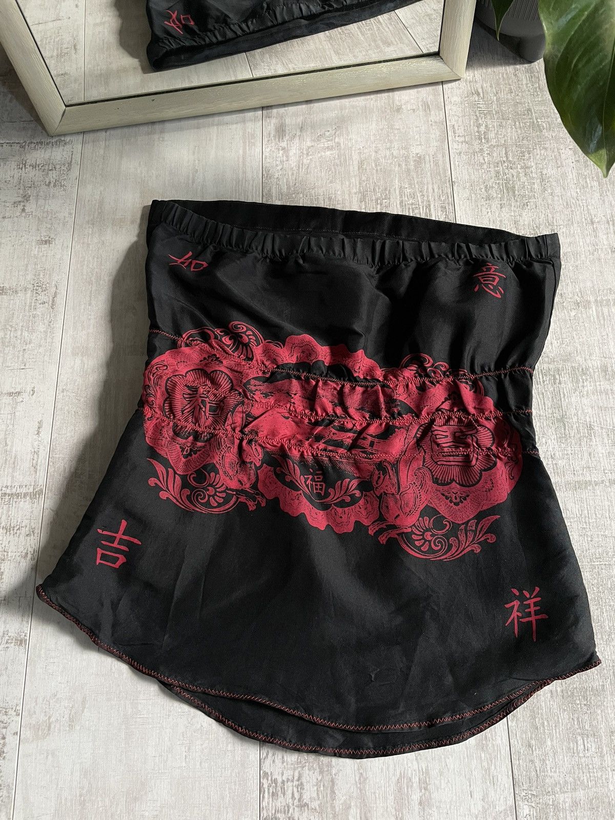 Japanese Brand Vintage Japan Mini Skirt Y2K Black 00’s RARE Size 24" / US 00 / IT 34 - 4 Thumbnail
