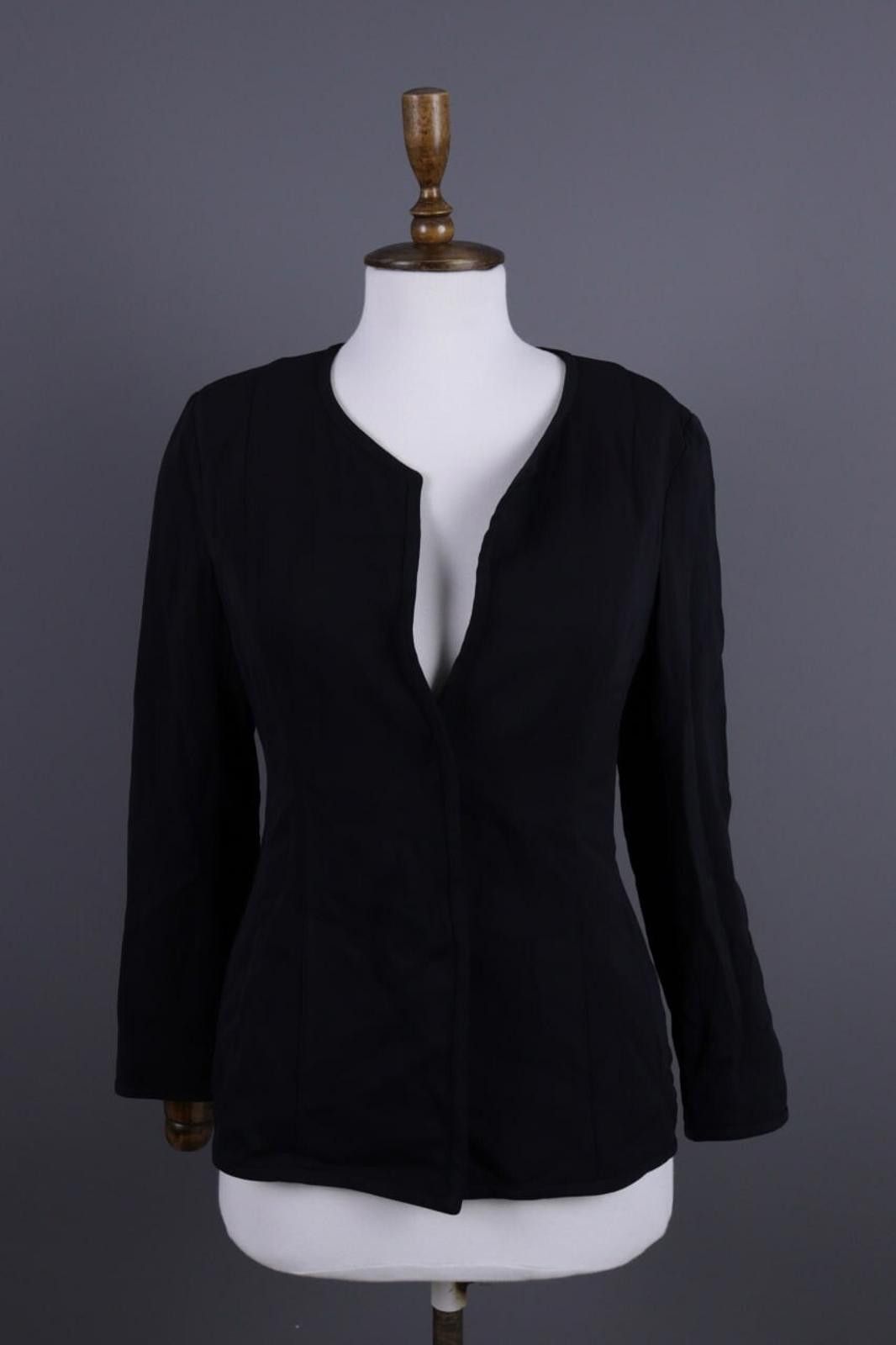 Eton Eton Black V-Neck Single Breasted Blazer Jacket Size 42 Size M / US 6-8 / IT 42-44 - 1 Thumbnail