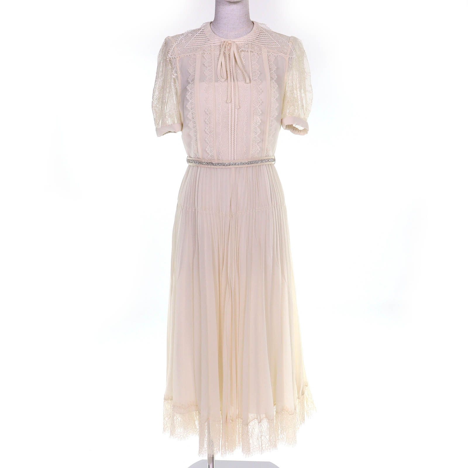 Other Other Self Portrait Lace Chiffon Pleated Dress Textile Dresses DUTY FREE for USA Size ONE SIZE - 1 Thumbnail