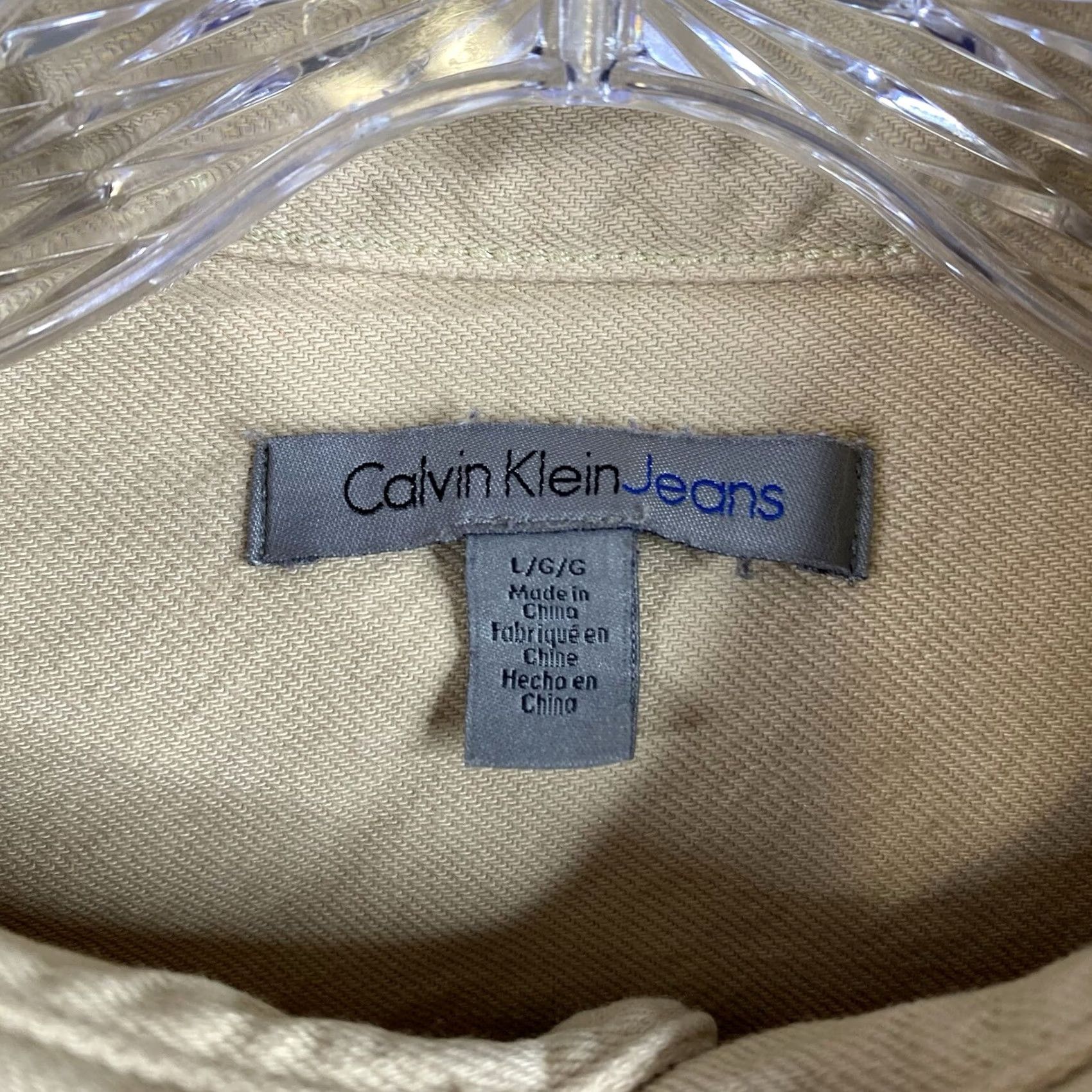 Calvin Klein Calvin Klein Jeans Mens Western Shirt Sz L Beige Yellow Snap Long Sleeve Denim Shirts Mens Western 90s Theme None Size US L / EU 52-54 / 3 - 3 Thumbnail