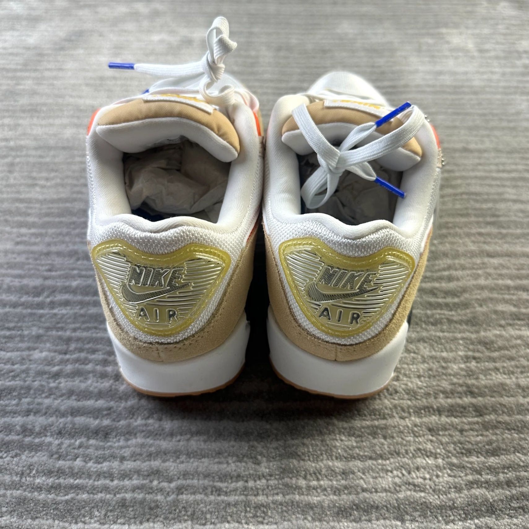 Nike Nike Air Max 90 Mens 8 SE M Frank Rudy Pressure Summit White Orange Sneakers Size 8 Nike Air Max 90 Mens Shoes Orange White 90s? Size US 8 / EU 41 - 4 Thumbnail