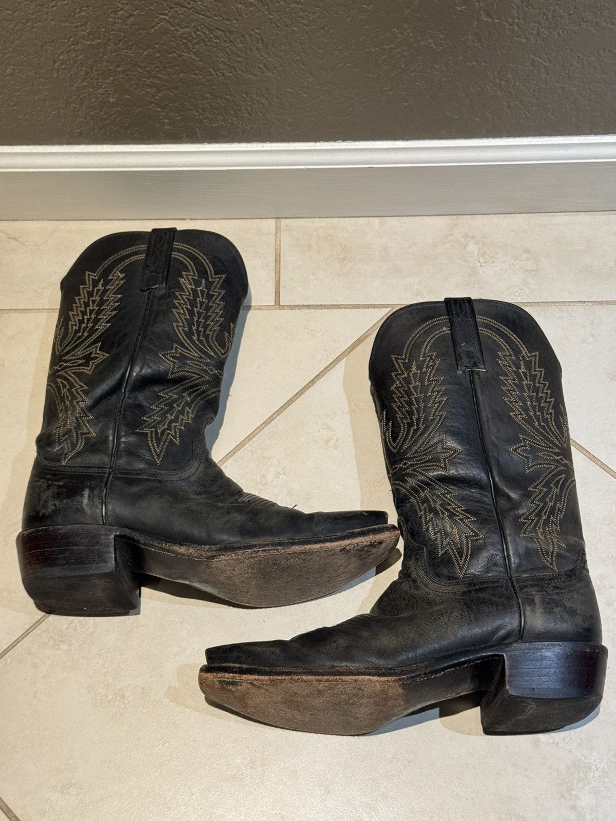 Other 1883 Lucchese Vintage Cowboy Boots Size 7.5 D Mens Black Size US 7.5 / EU 40-41 - 15 Thumbnail