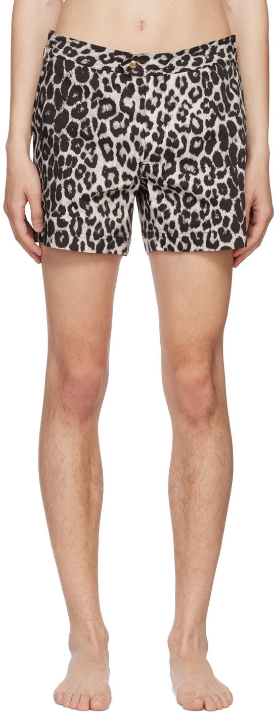 Tom Ford o1w1db10225 BSS001 Swimsuit in Leopard Size US 38 / EU 54 - 3 Thumbnail