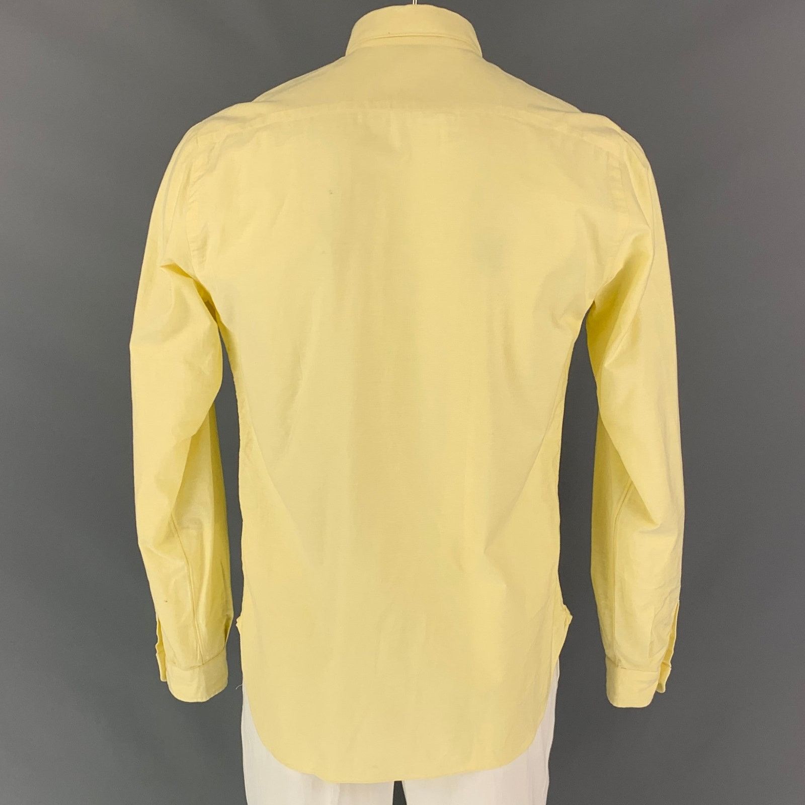 Fujito FUJITO Size L Yellow Cotton Button Down Long Sleeve Shirt Size US L / EU 52-54 / 3 - 2 Thumbnail