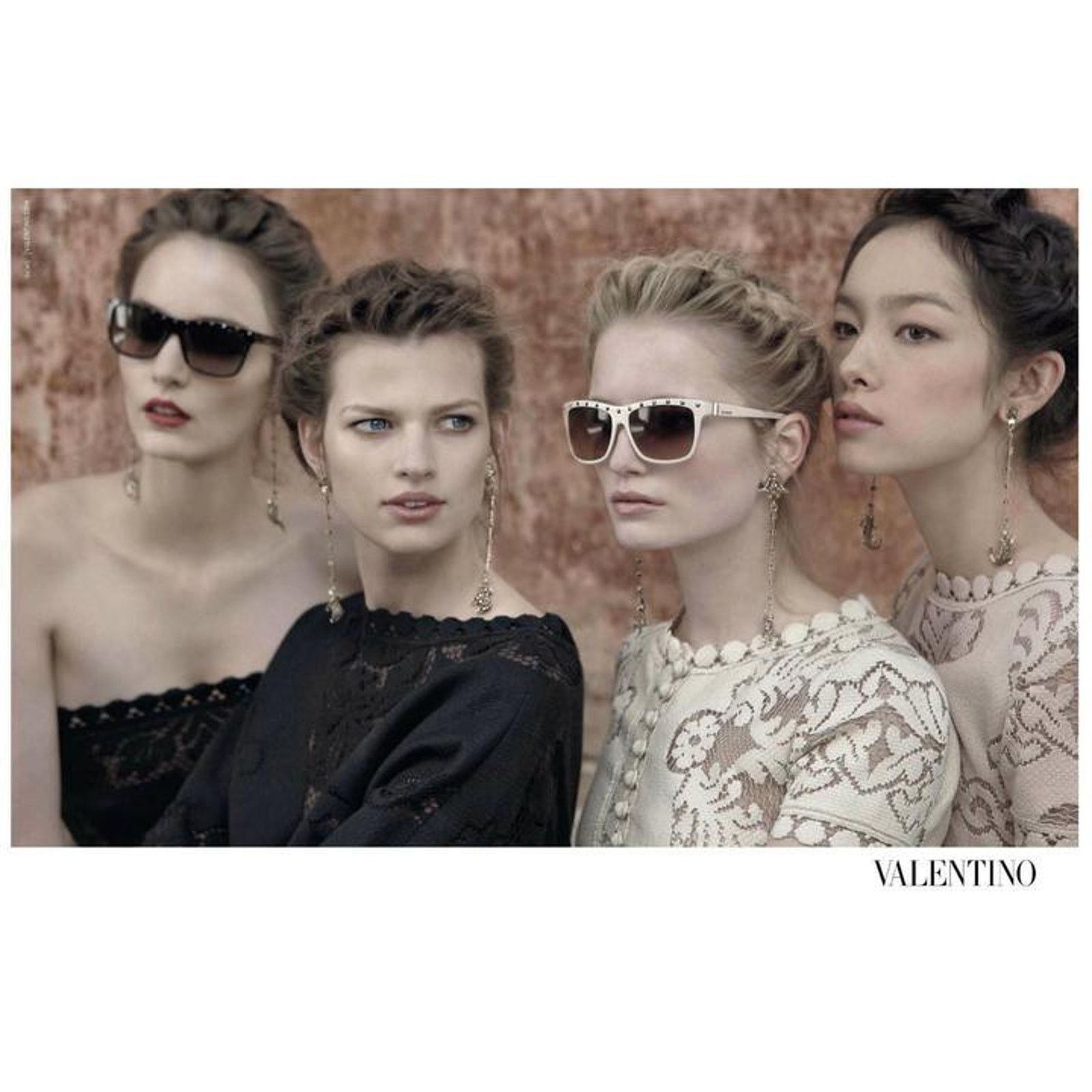 Valentino VALENTINO ROCKSTUDS DARK BROWN PLASTIC FRAME SUNGLASSES ITAL Size ONE SIZE - 2 Thumbnail