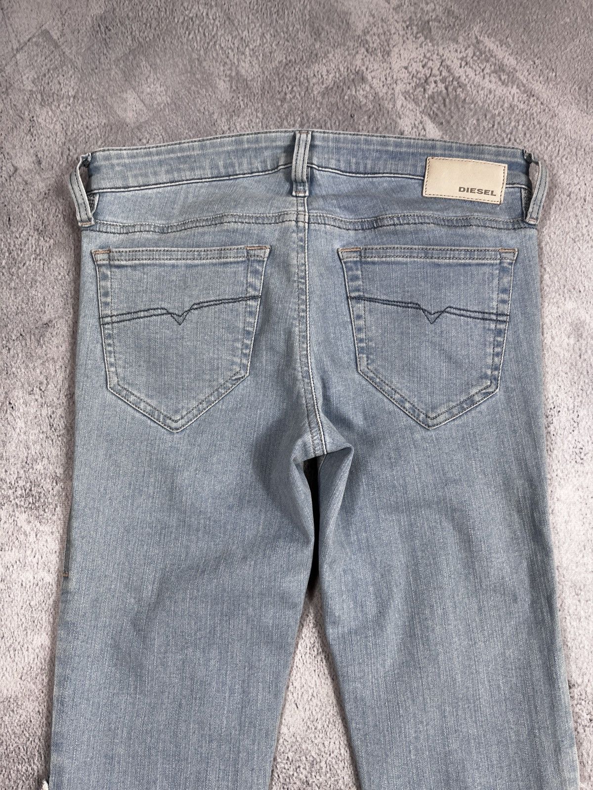 Other VintageY2K Diesel faded low rise skinny patchwork jeans 27 Size 27" / US 4 / IT 40 - 7 Thumbnail