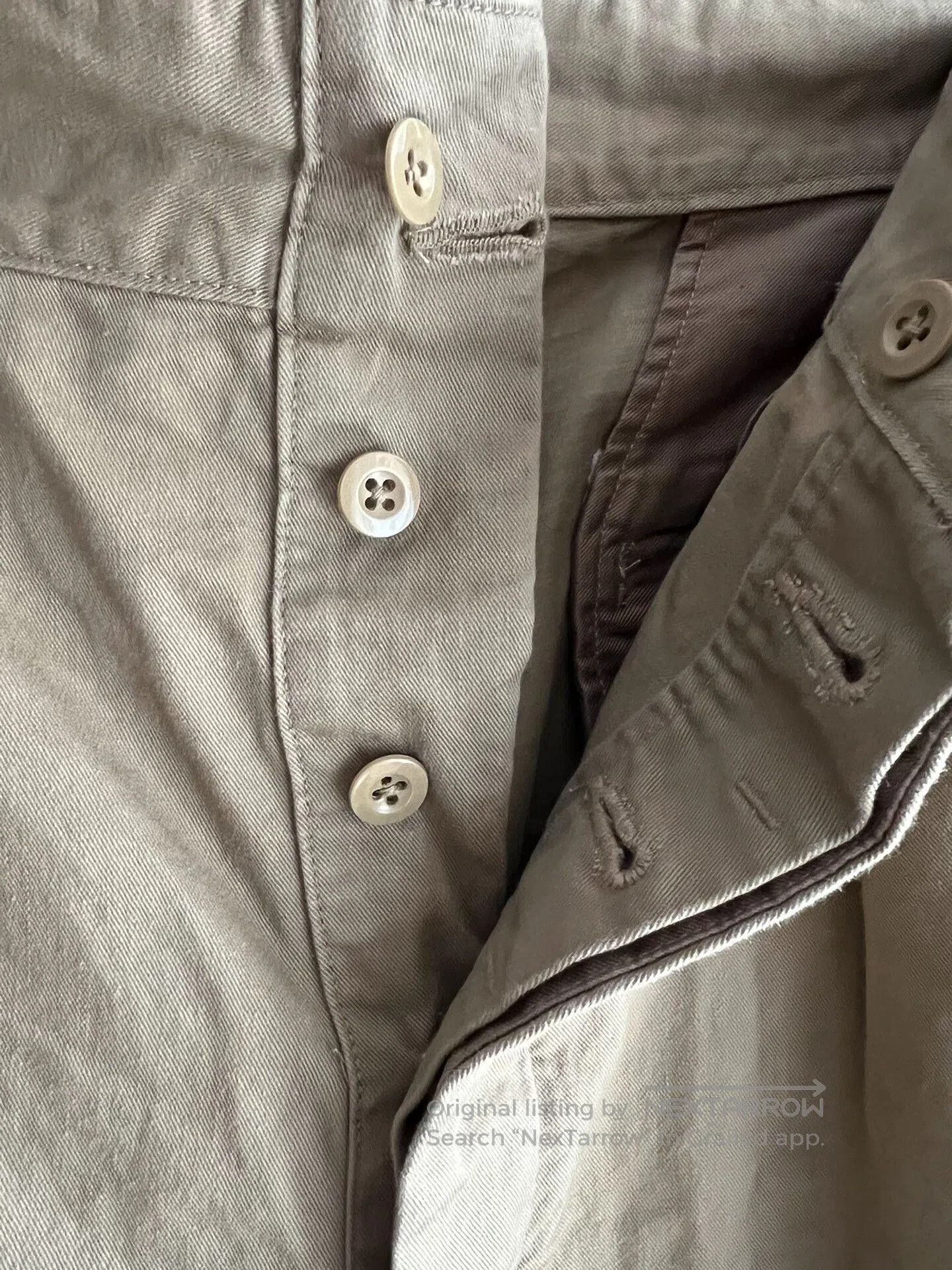 Japanese Brand vintage khaki officer pants by Vontade. Size US 36 / EU 52 - 5 Thumbnail