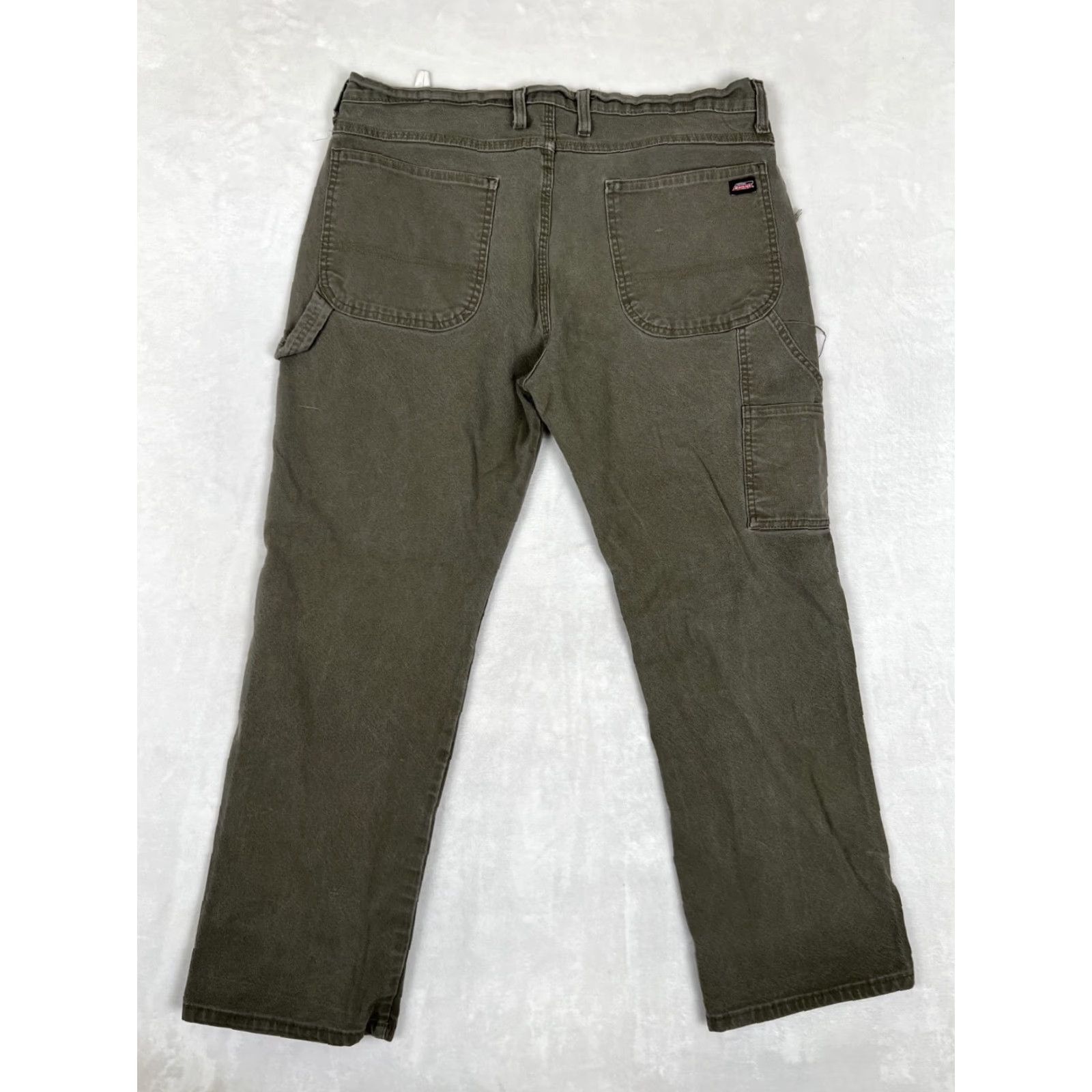 Dickies VINTAGE Dickies Carpenter Pants 34x30 Canvas Workwear Green 5-Pocket Design Straight Leg Mens Regular Size US 34 / EU 50 - 7 Thumbnail