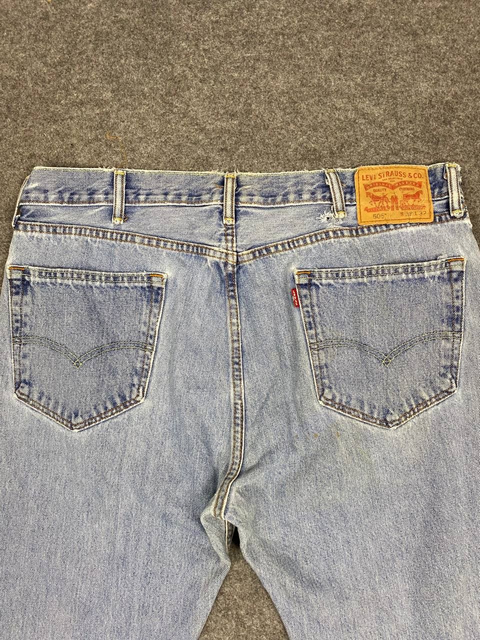 levis 505 lightwash distressed denim nice design
