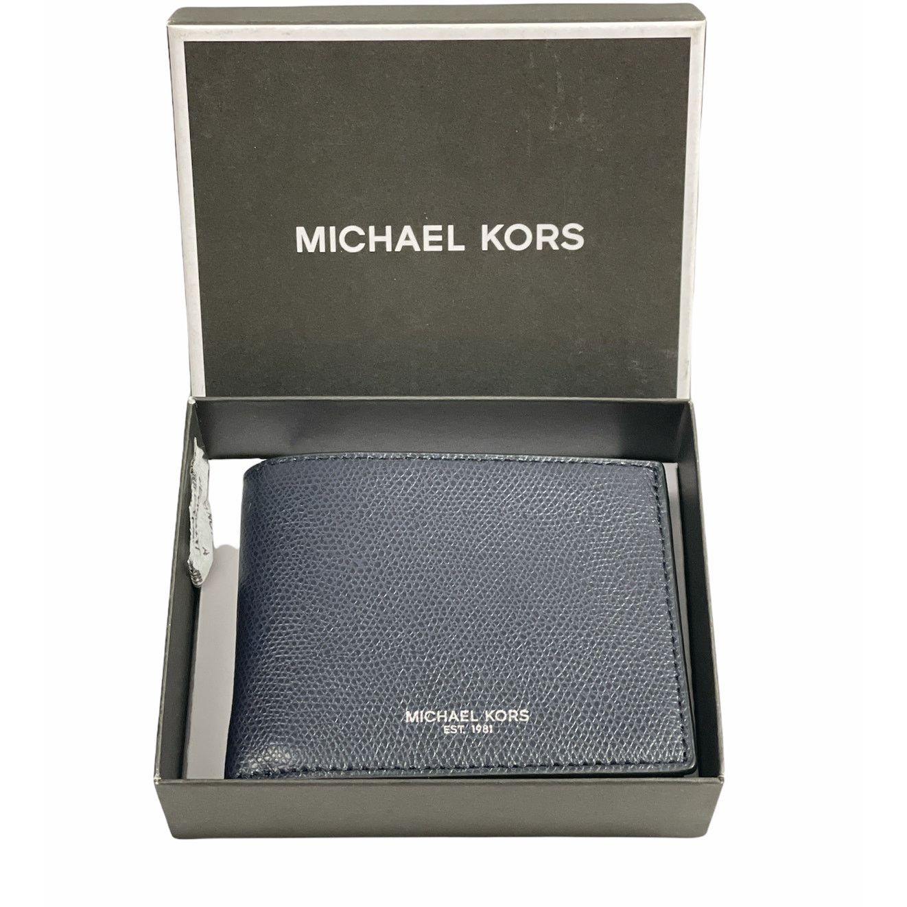 Michael Kors Michael Kors Leather Mens Slim Billfold Wallet in Navy Size ONE SIZE - 2 Thumbnail