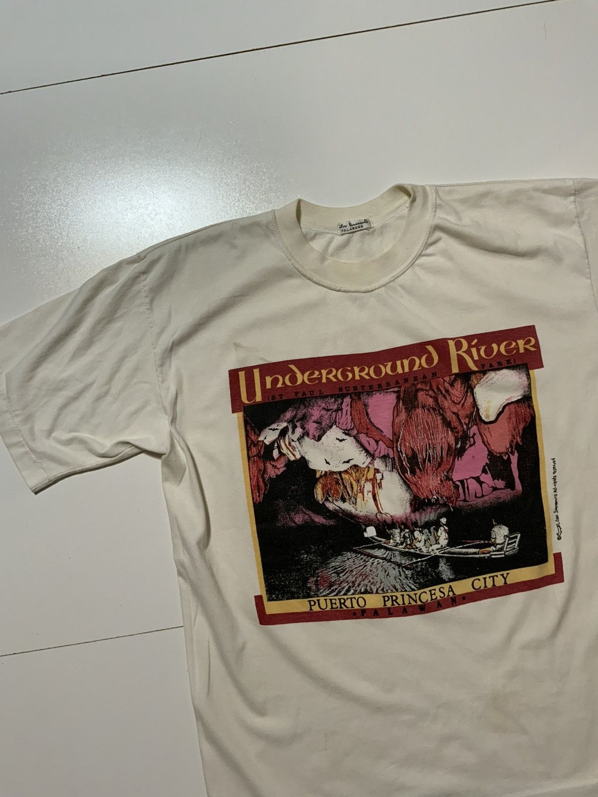 Vintage VTG Souvenirs Palawano Philippines Single Stitch T-Shirt Size US S / EU 44-46 / 1 - 3 Thumbnail