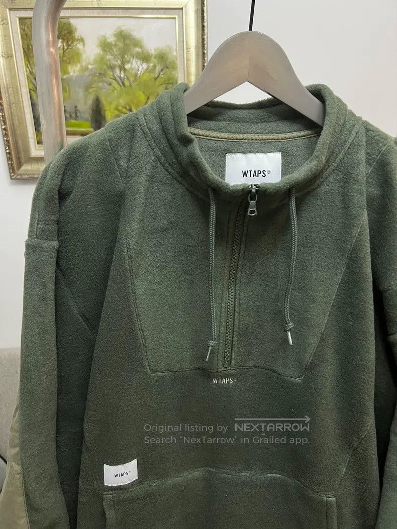 Wtaps Wtaps Military green half-zipper hooded fleece knit sweate Size US XL / EU 56 / 4 - 2 Thumbnail