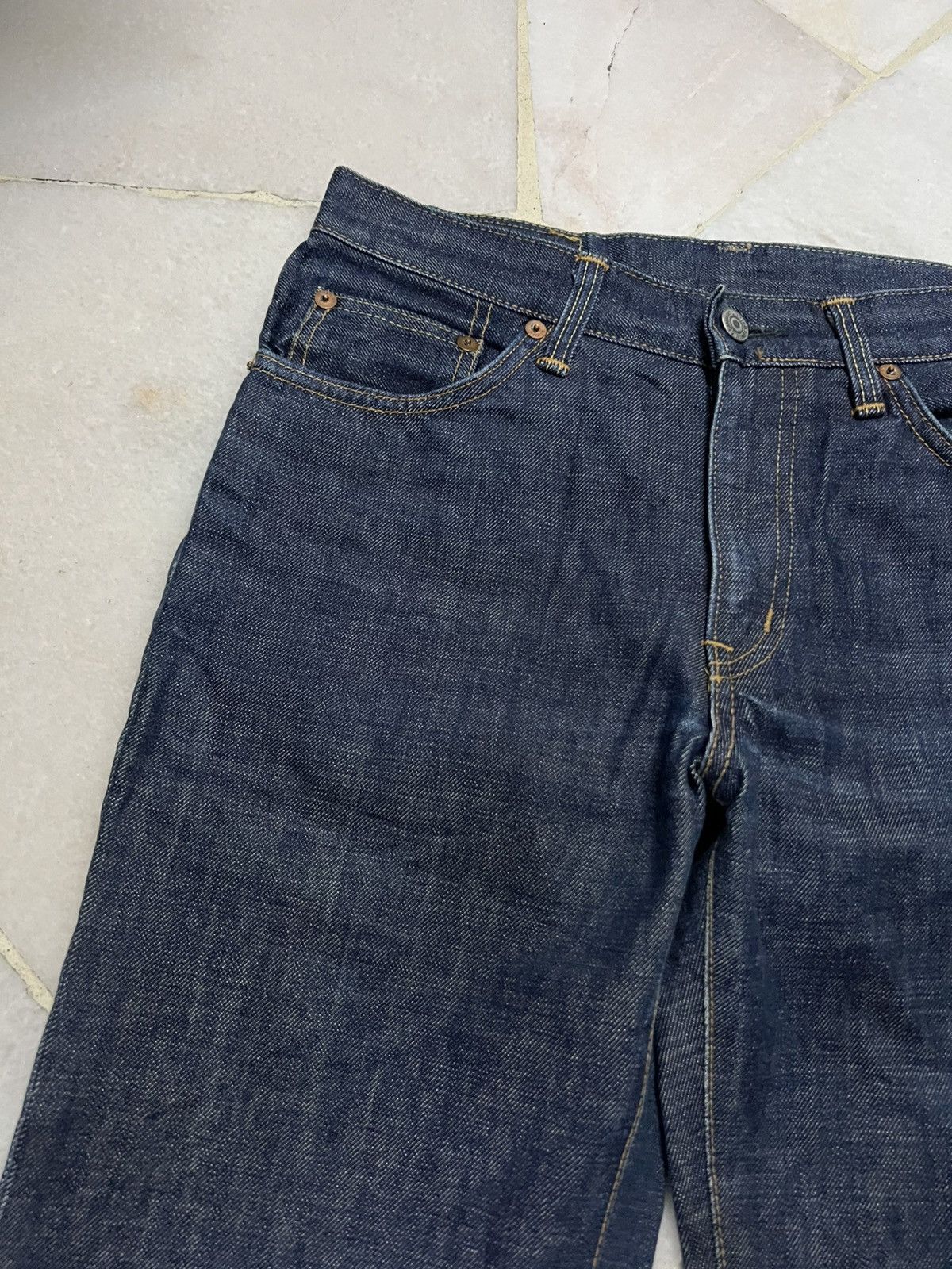 Japanese Brand 💥Flare💥90s Edwin 800SX Distress Bell Bottom Flare Jean Size US 29 - 9 Thumbnail