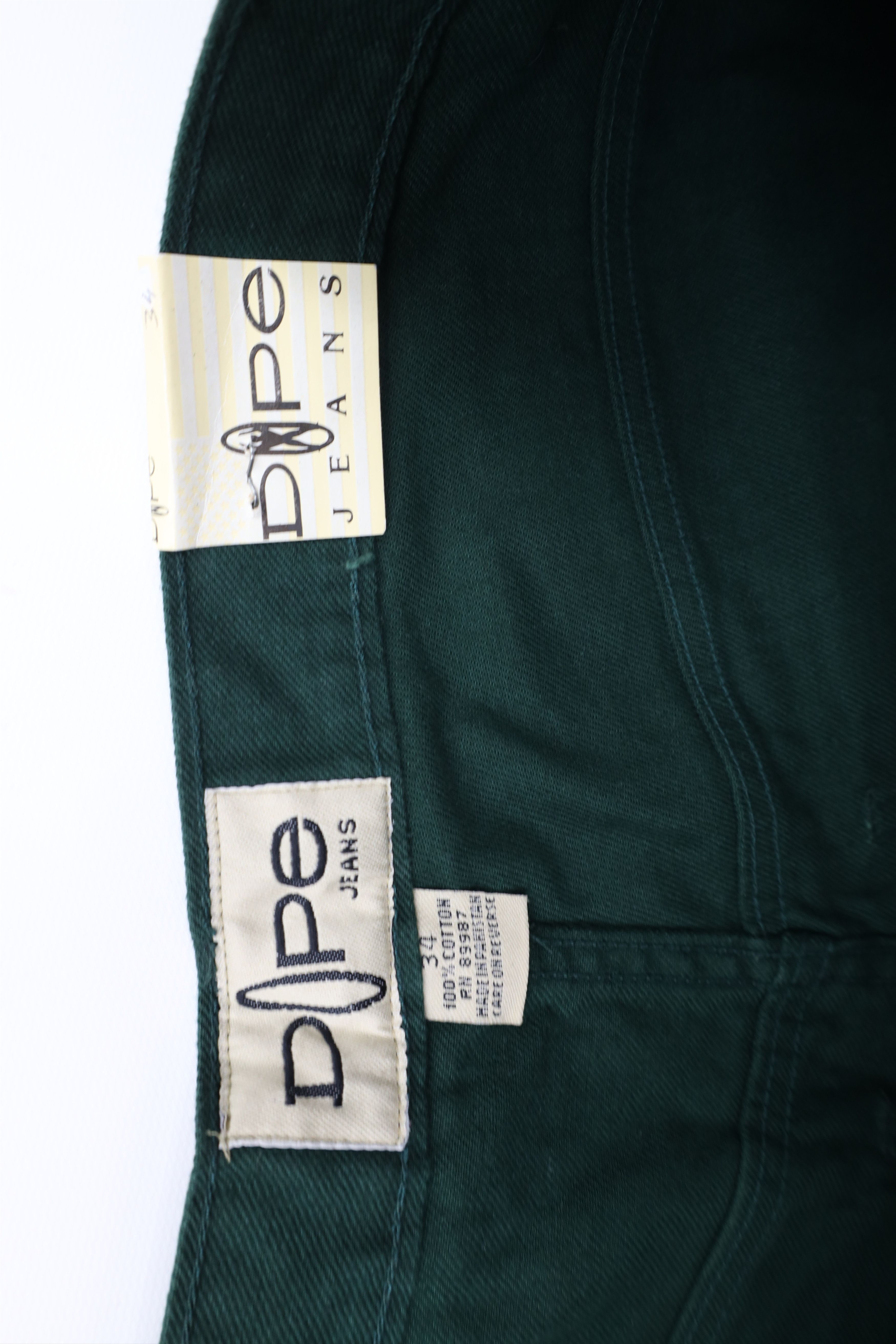 Vintage NOS Vintage 90s Streetwear Fit Denim Shorts Jorts Green Size US 34 / EU 50 - 8 Thumbnail