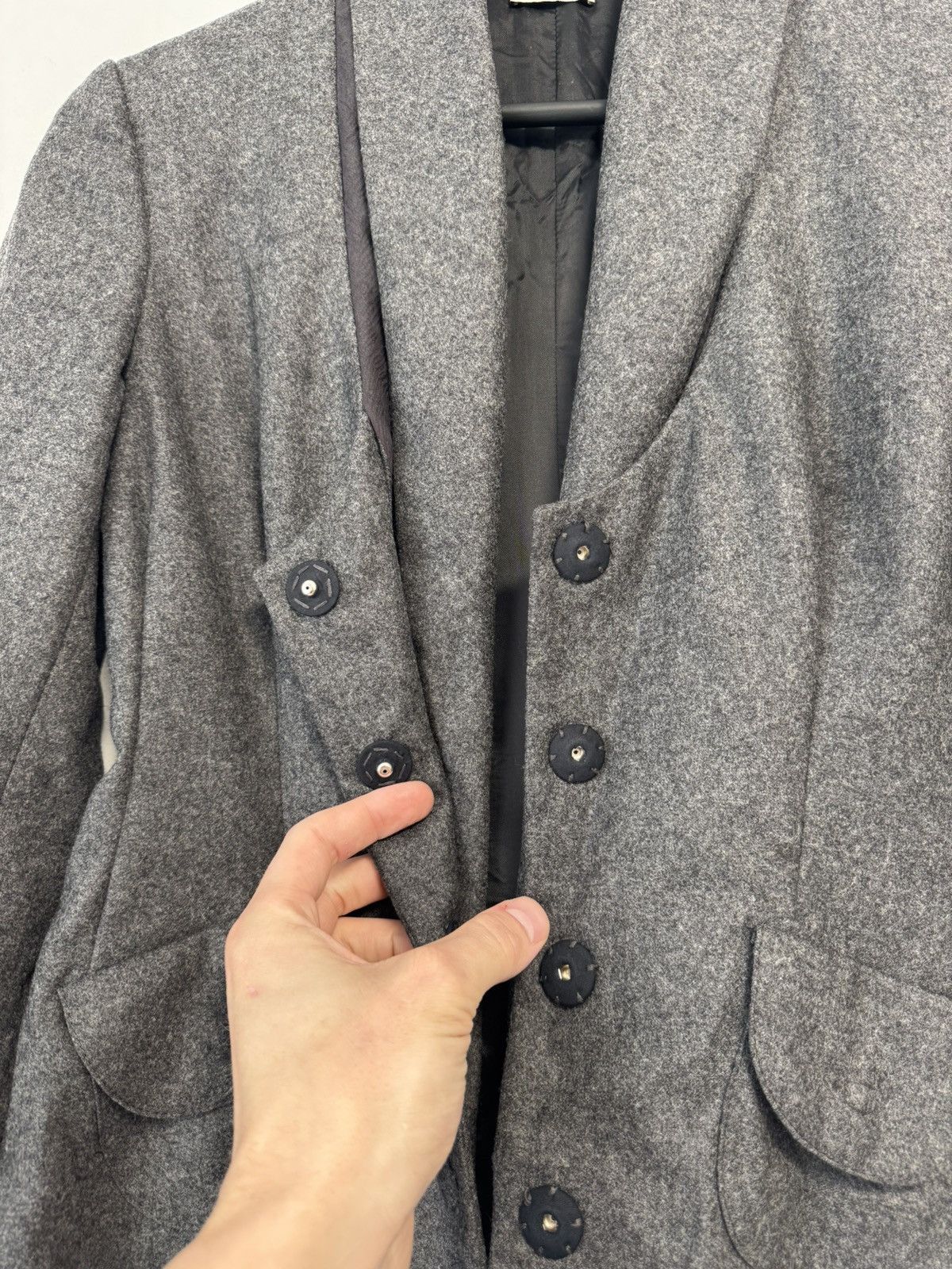 Miu Miu Miu Miu Vintage Fleece Wool Gray Blazer Jacket Size 40 Size S / US 4 / IT 40 - 7 Thumbnail