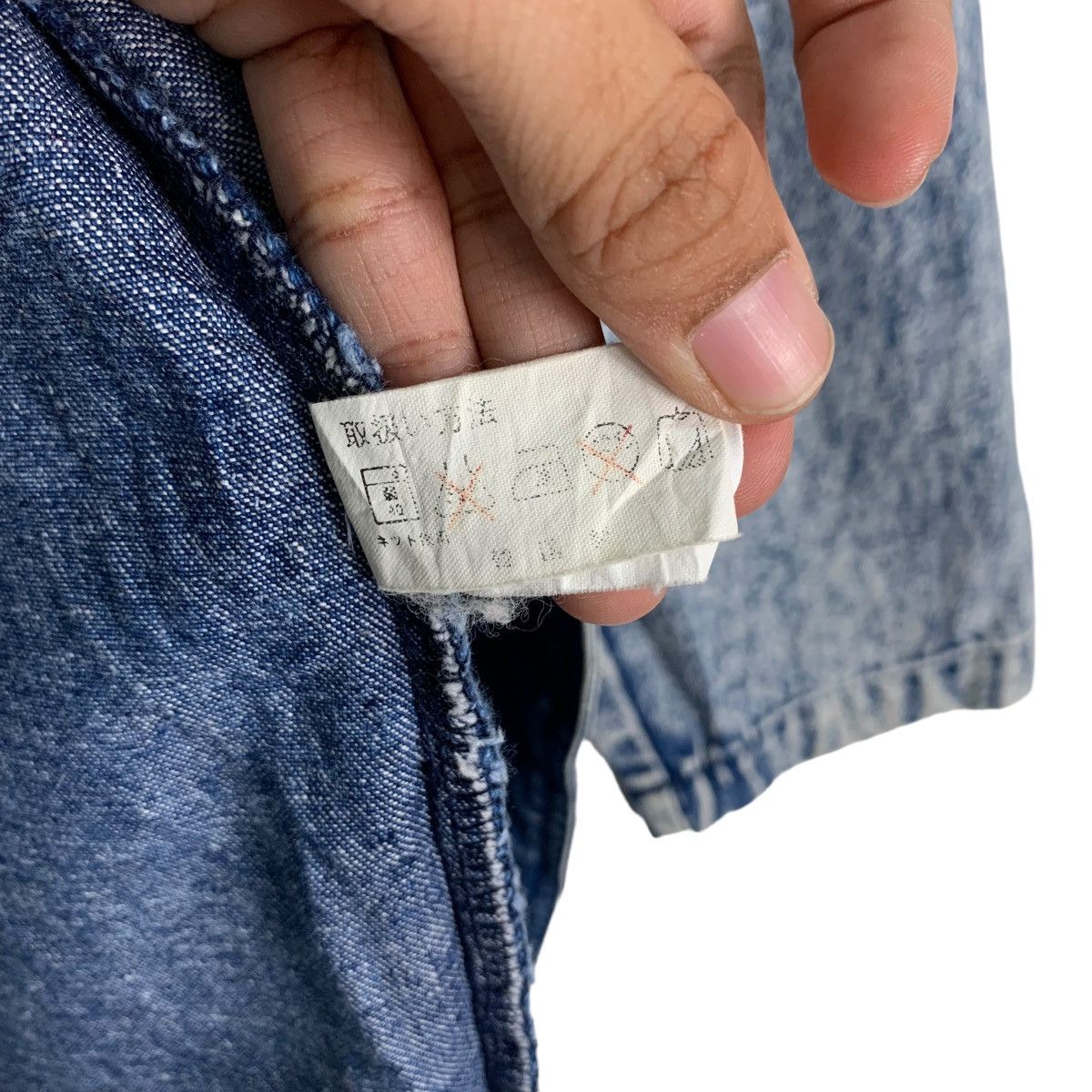 Japanese Brand MIREILLE Embroidery Logo Acid Wash Denim Jacket #1096-C50 Size L / US 10 / IT 46 - 18 Thumbnail