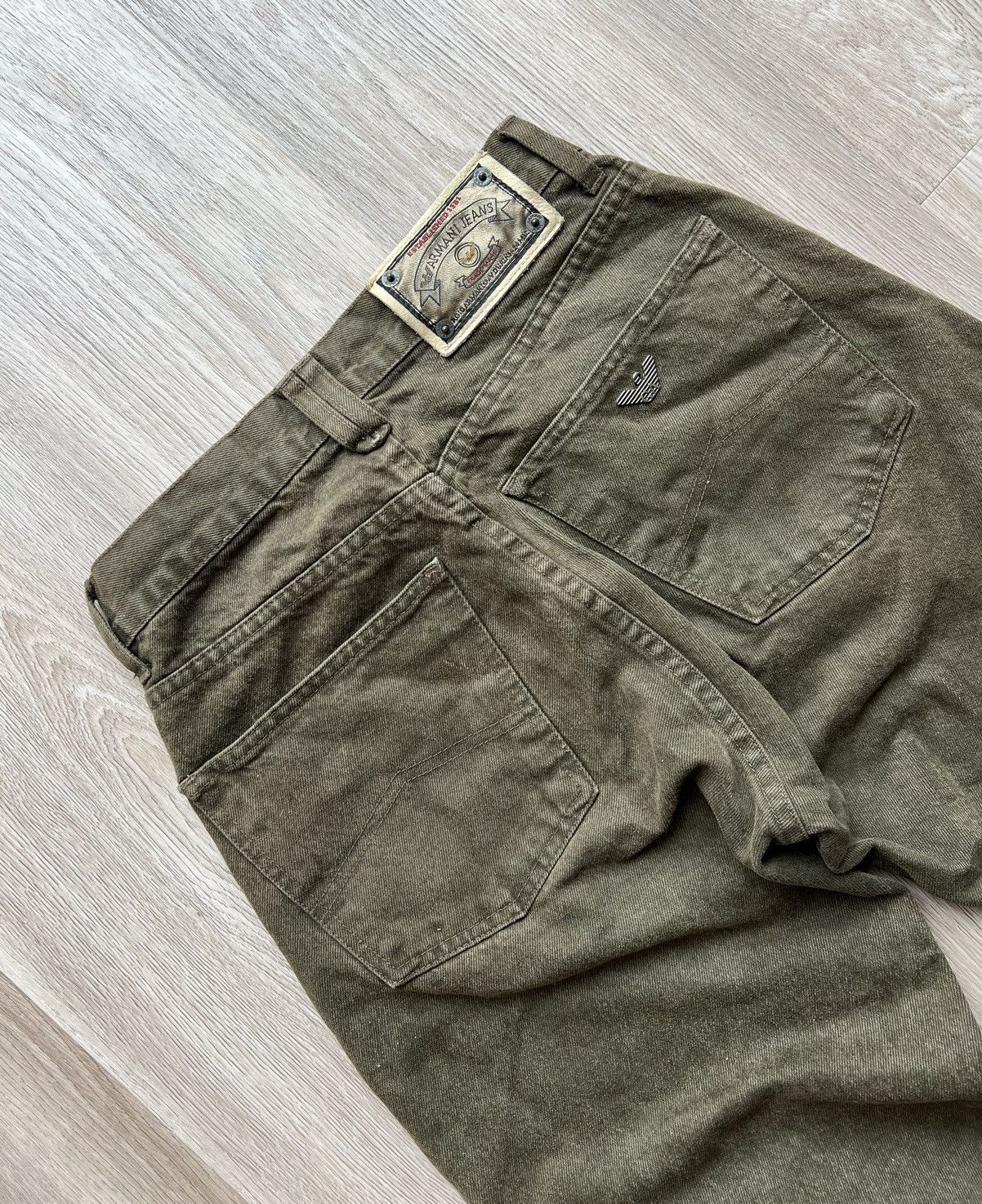 Armani × Vintage Vintage Armani Jeans Denim Dark Green Pants Size 29" - 13 Thumbnail