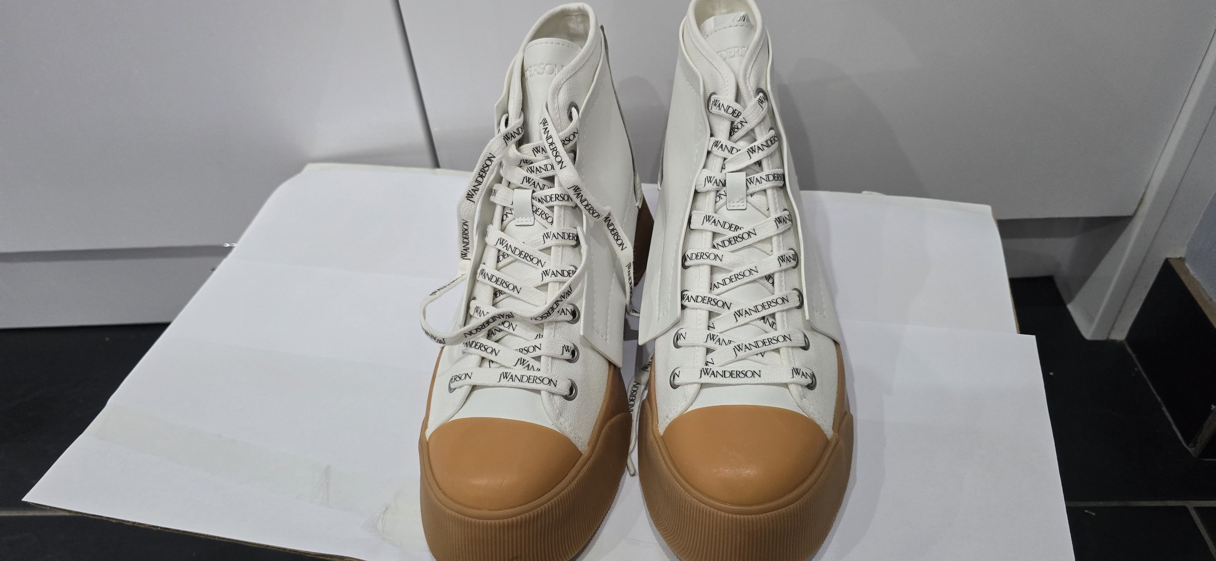 JW Anderson Chunky High-Top Sneakers – White / Gum Sole RRP $450 Size US 9 / IT 39 - 11 Thumbnail