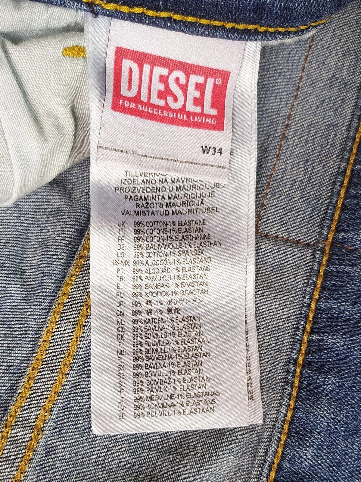 Diesel Diesel D-YENNOX L.30 MENS JEANS T/9872 Size US 34 / EU 50 - 8 Thumbnail