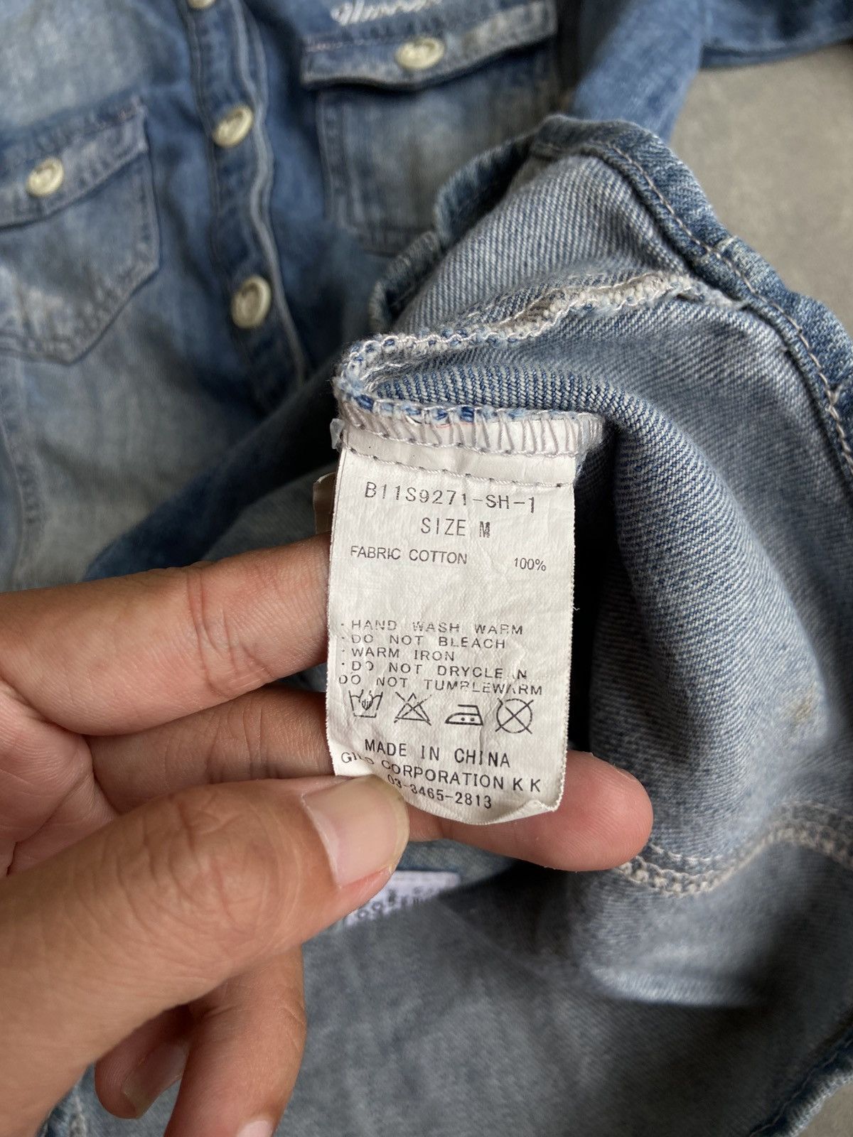 If Six Was Nine × Japanese Brand × Le Grande Bleu (L.G.B.) BACKS BONO Button Up Hoodie Denim Flannel Size US M / EU 48-50 / 2 - 12 Thumbnail
