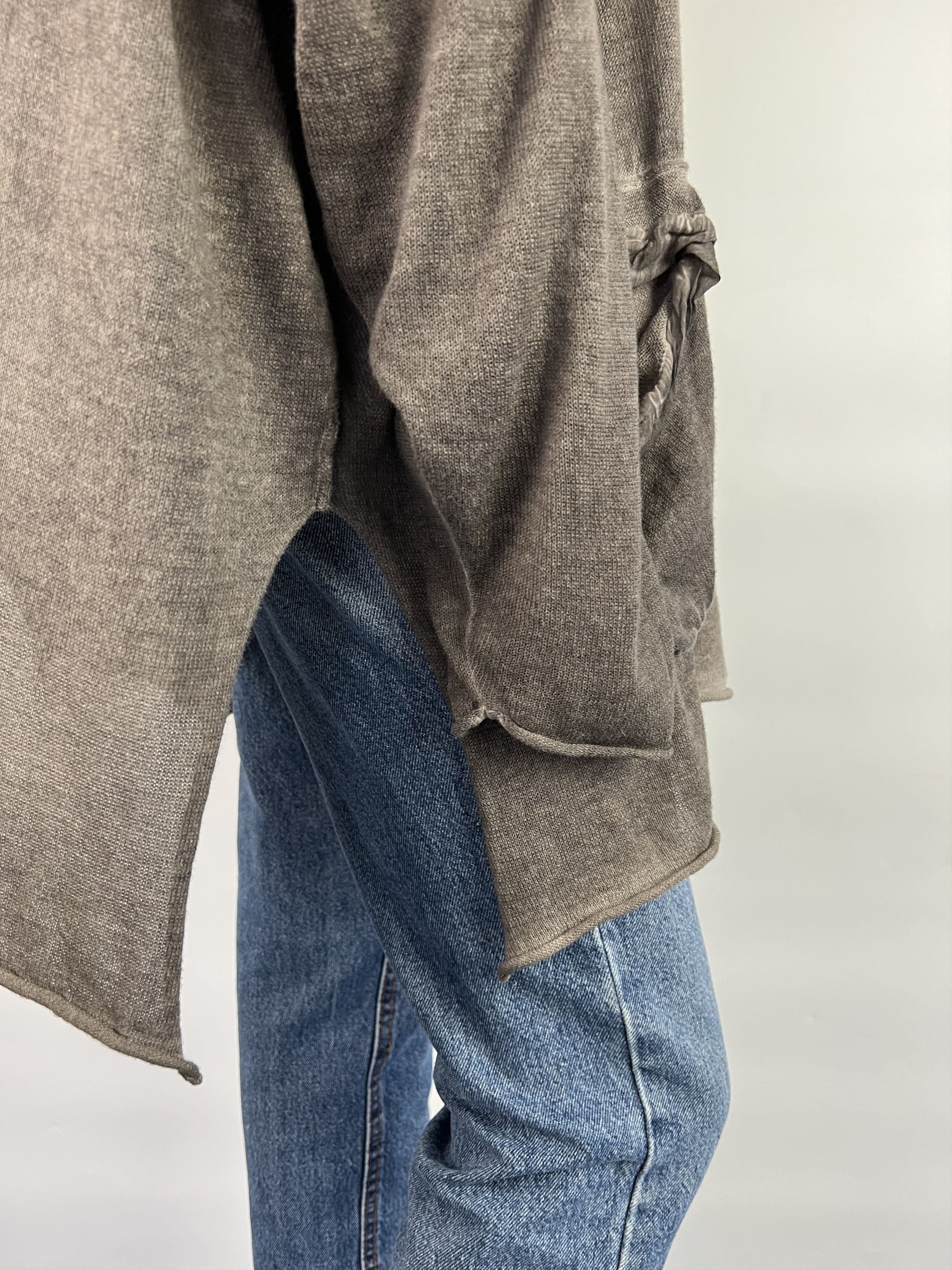 Designer Barbara Speer 100% Organic Cotton Cardigan Size 2 Oversized Size ONE SIZE - 5 Thumbnail