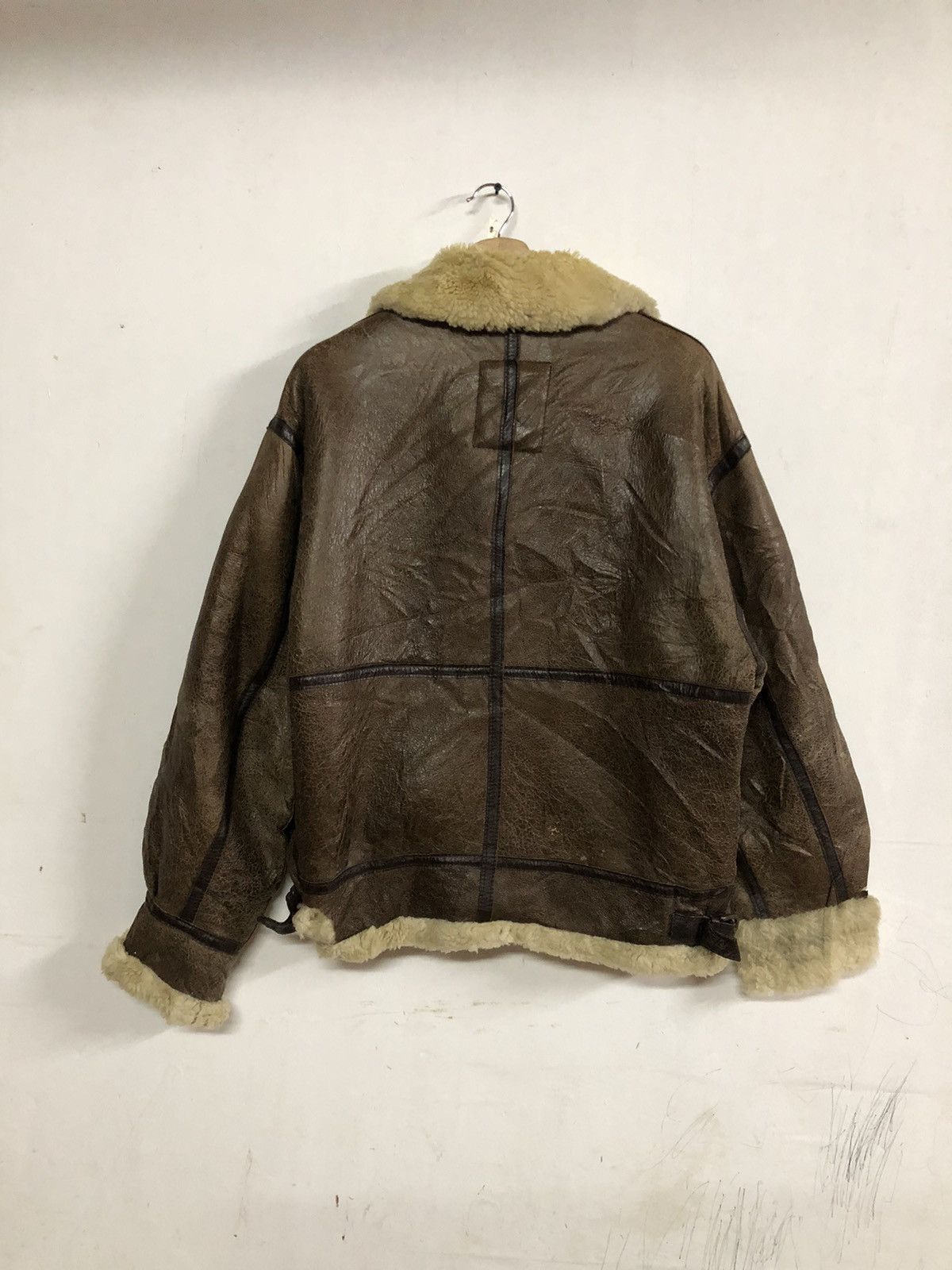 Japanese Brand Vintage Sherling B-3 80’s Reservations Jacket leather army Size US L / EU 52-54 / 3 - 12 Thumbnail