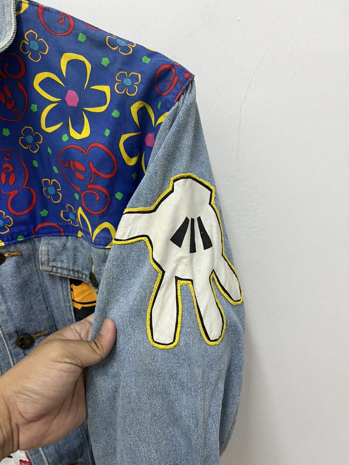 Mickey Mouse × Vintage Vintage Mickey Mouse Denim Jacket Size US S / EU 44-46 / 1 - 7 Thumbnail