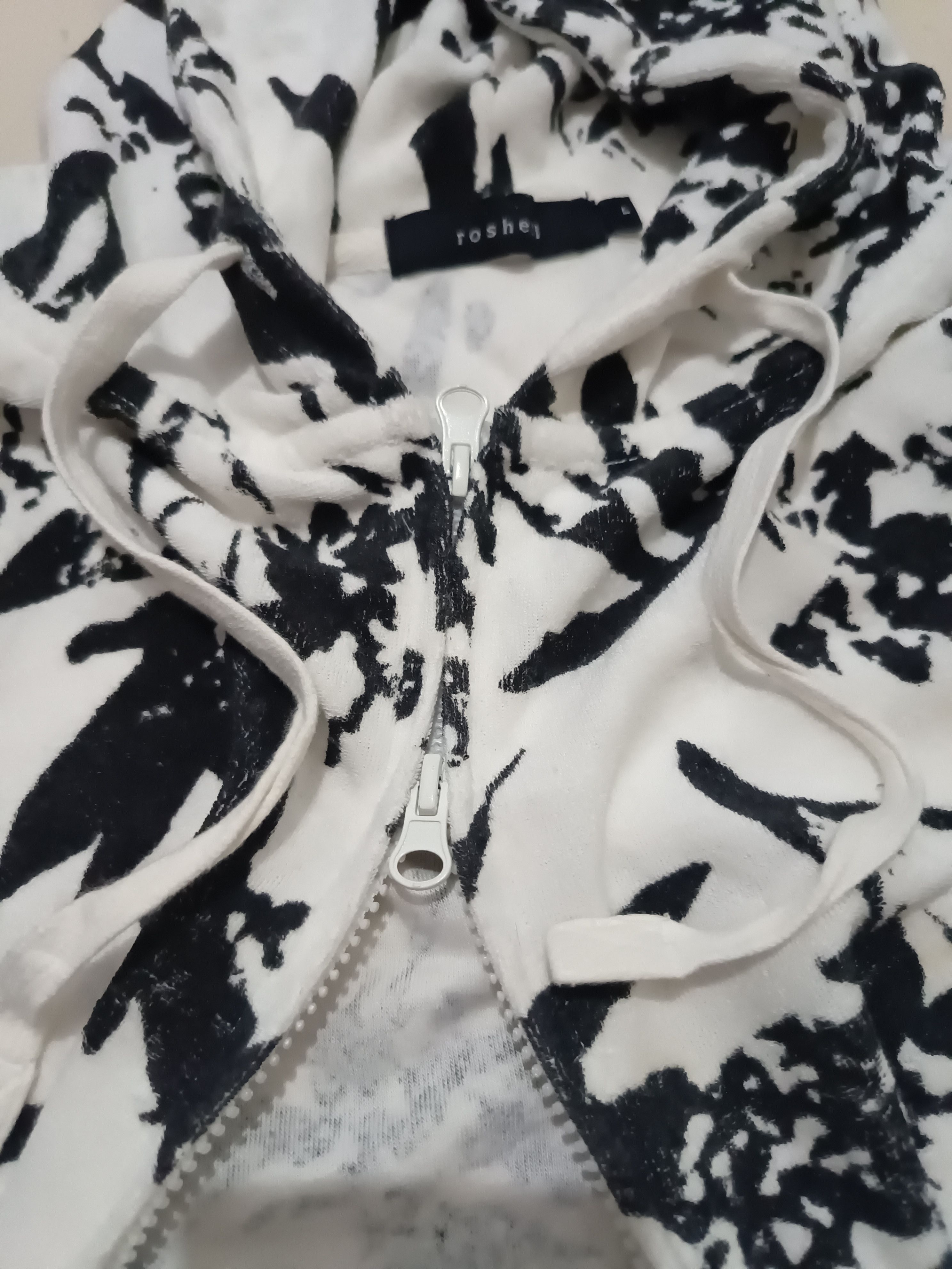 Beauty Beast Roshell - Abstract Full Prints Mohair VELOUR Hoodie 2 zip Size US L / EU 52-54 / 3 - 3 Thumbnail