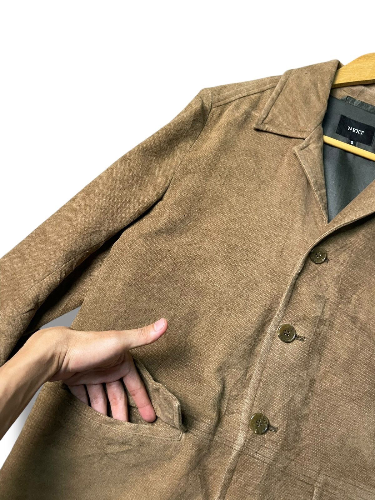 Japanese Brand × NEXT Next Brand Men’s Suede Leather Coat (58) Size US S / EU 44-46 / 1 - 5 Thumbnail