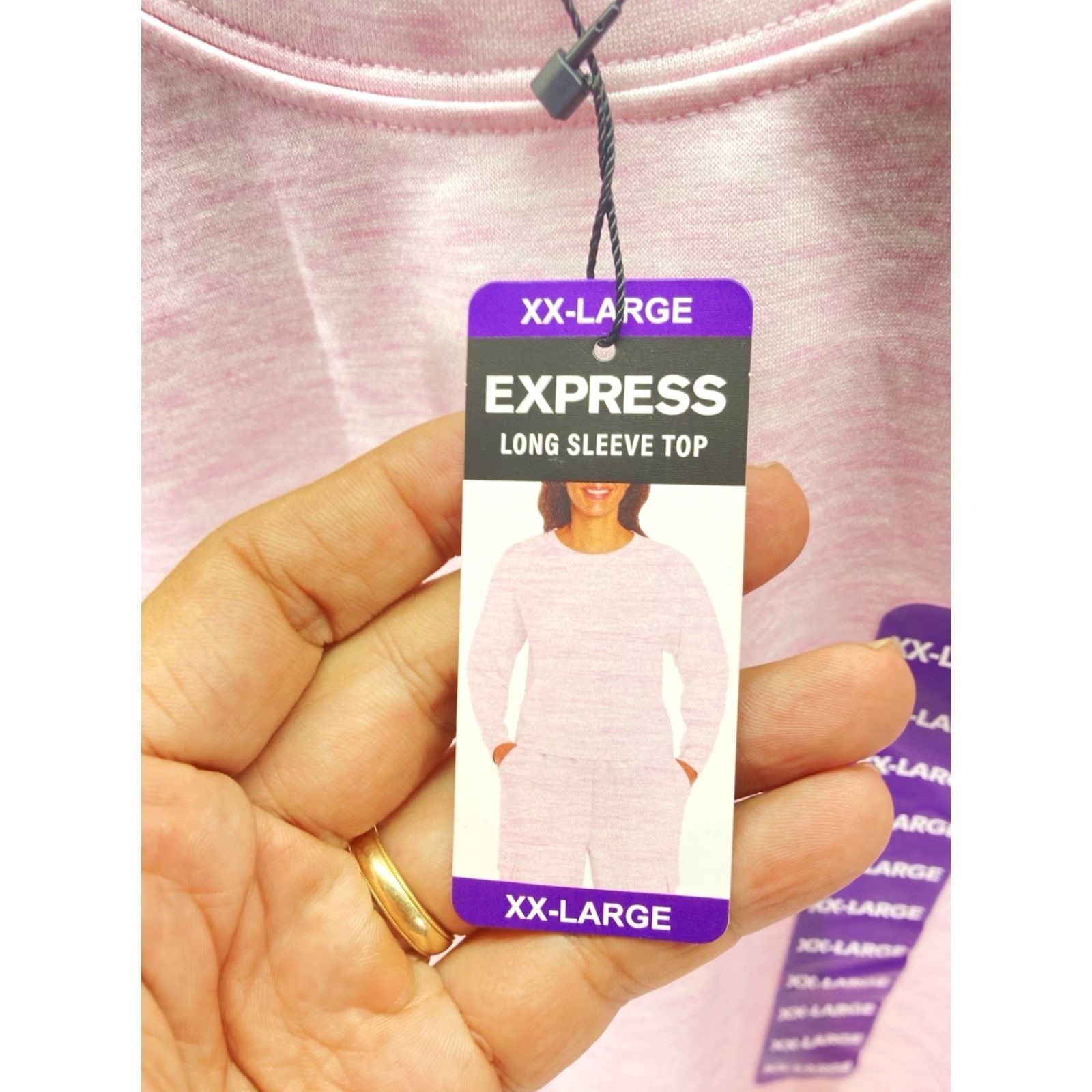 Express Express Long Sleeve Top Shirt Women 2XL Pink Crew Neck Pullover NWT Shirt Womens Blouse Solid Crewneck NWT Size XXL / US 16-18 / IT 52-54 - 6 Thumbnail