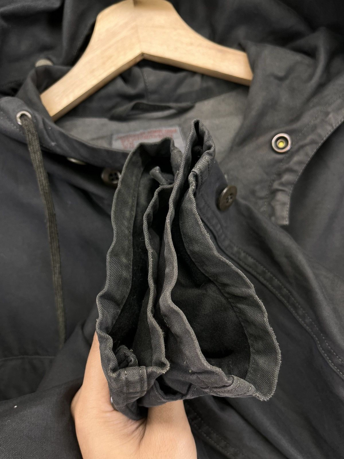 Vintage Vintage 90s Humme GMBH Military Army Hooded Jacket Size US L / EU 52-54 / 3 - 15 Thumbnail